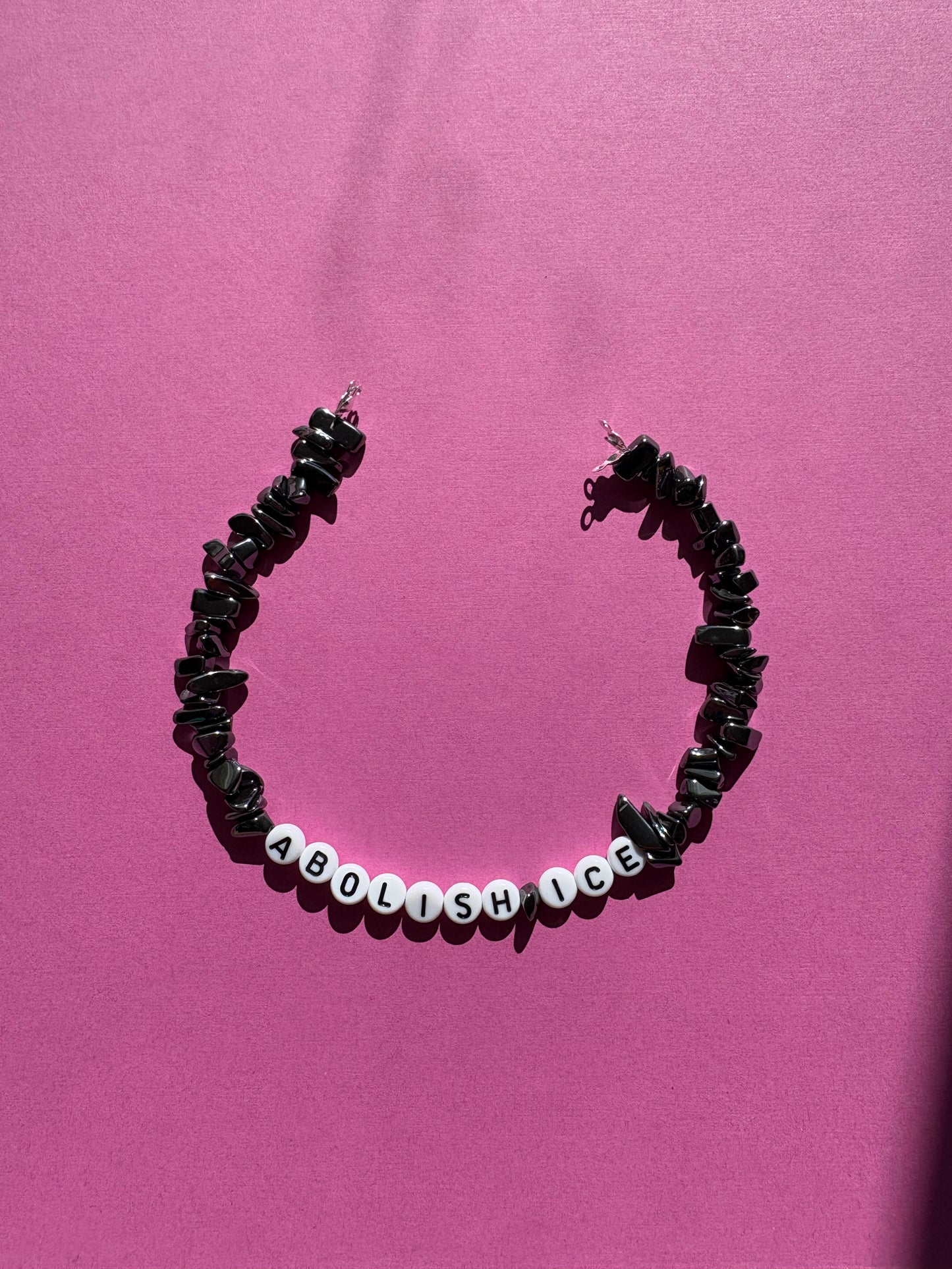 Abolish ICE black gem bag or phone charm