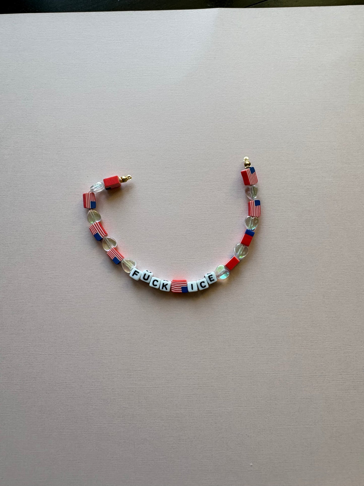 FUCK ICE American flag phone charm or bracelet