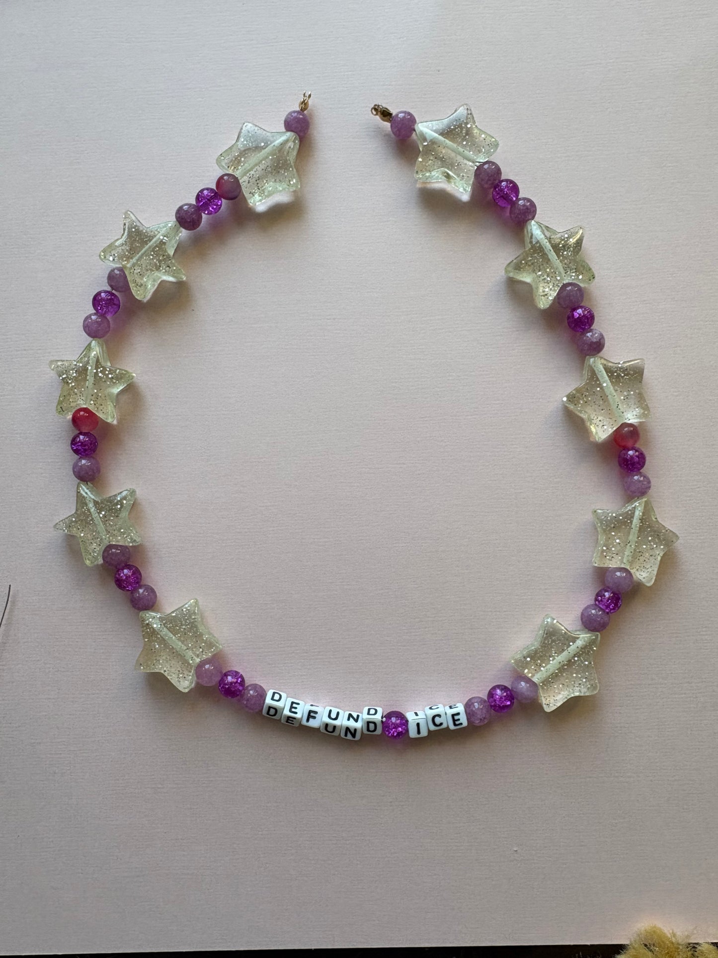DEFUND ICE chunky glitter star bag charm or necklace
