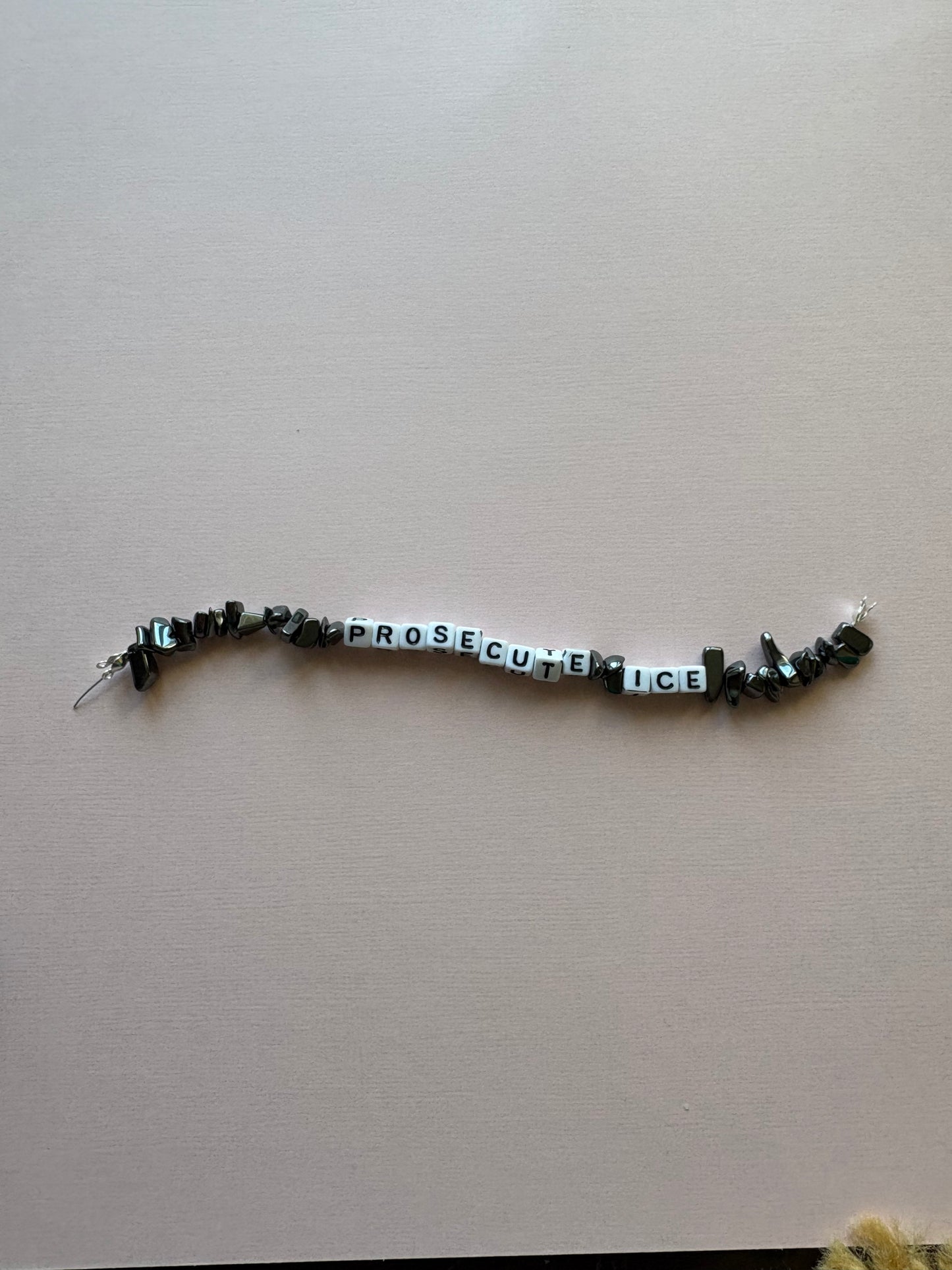 PROSECUTE ICE black gem phone charm or bracelet