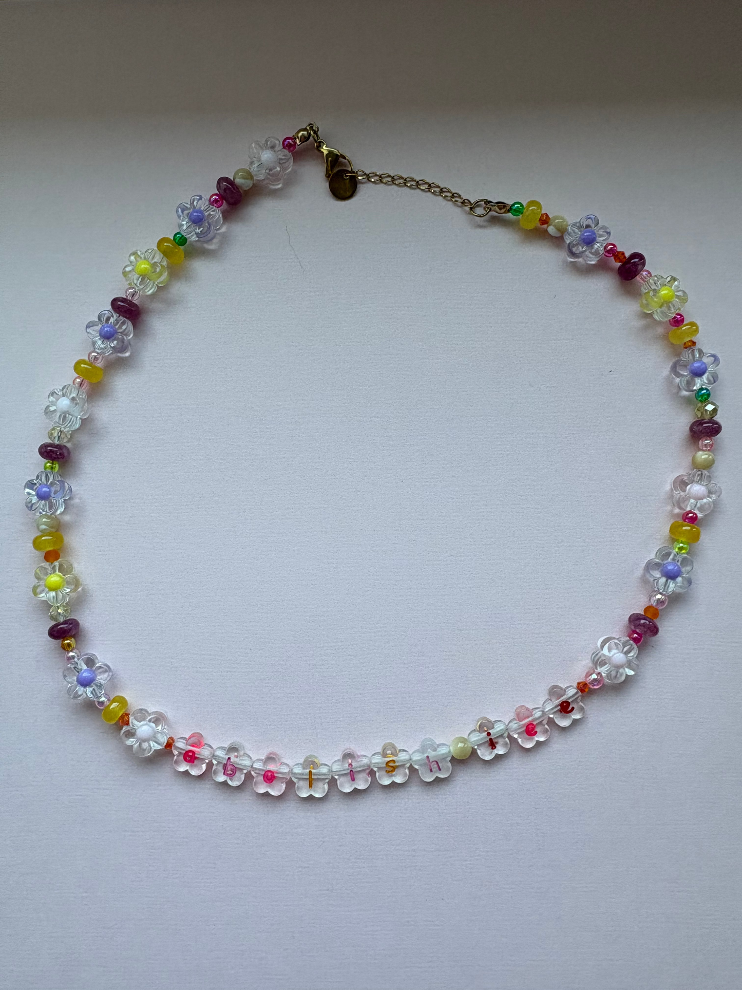 ABOLISH ICE colorful flower necklace