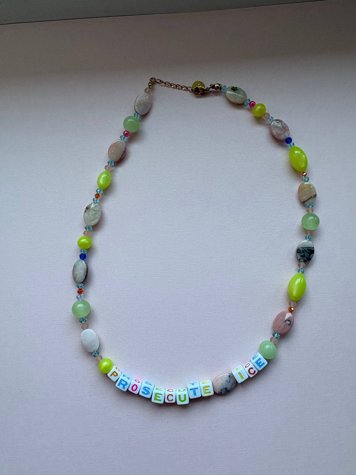 PROSECUTE ICE colorful mismatch necklace