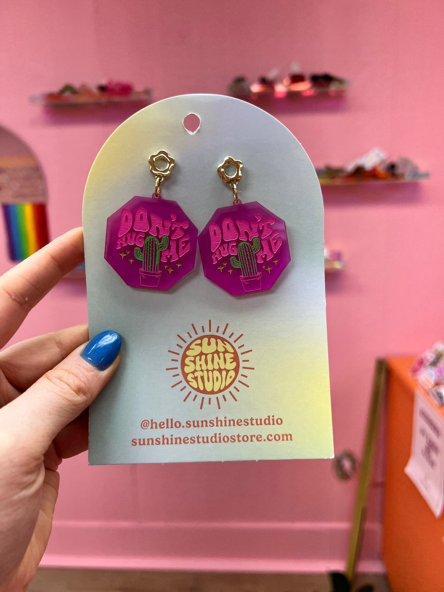 Painted Word Earrings