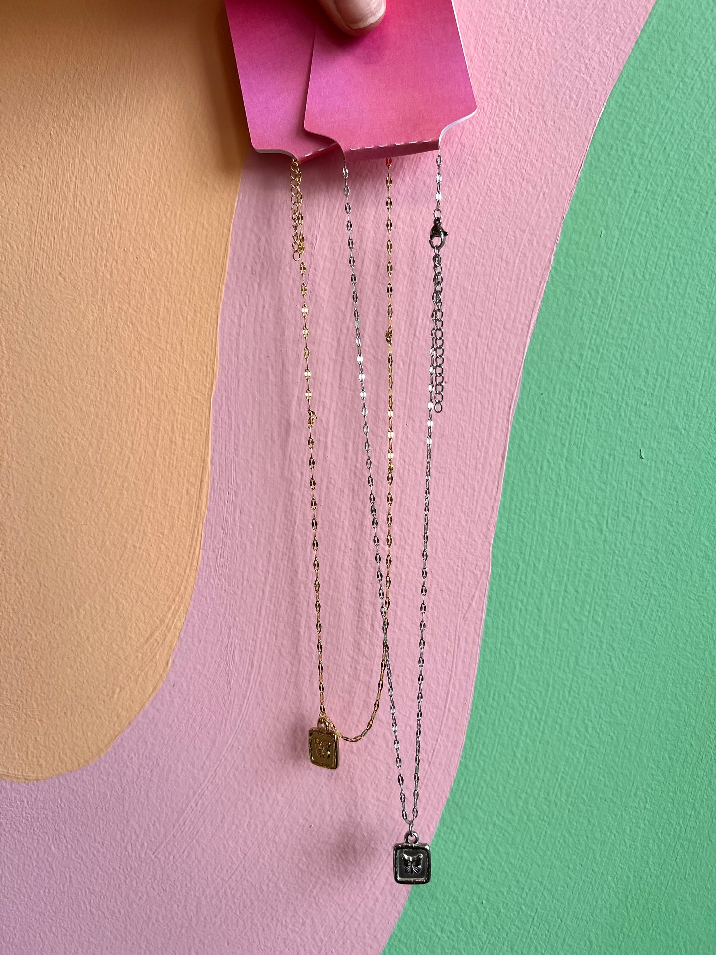 Titanium dainty butterfly charm