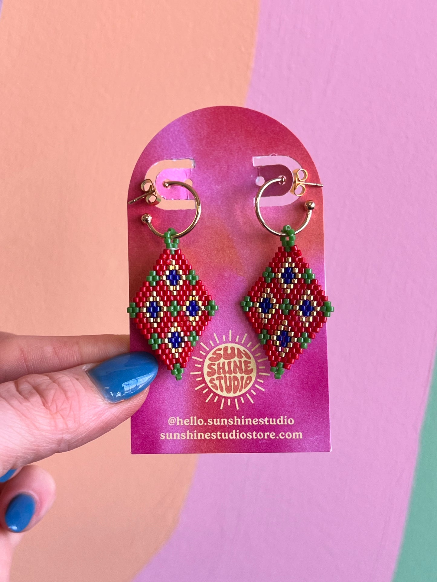 Holiday Beaded Earrings