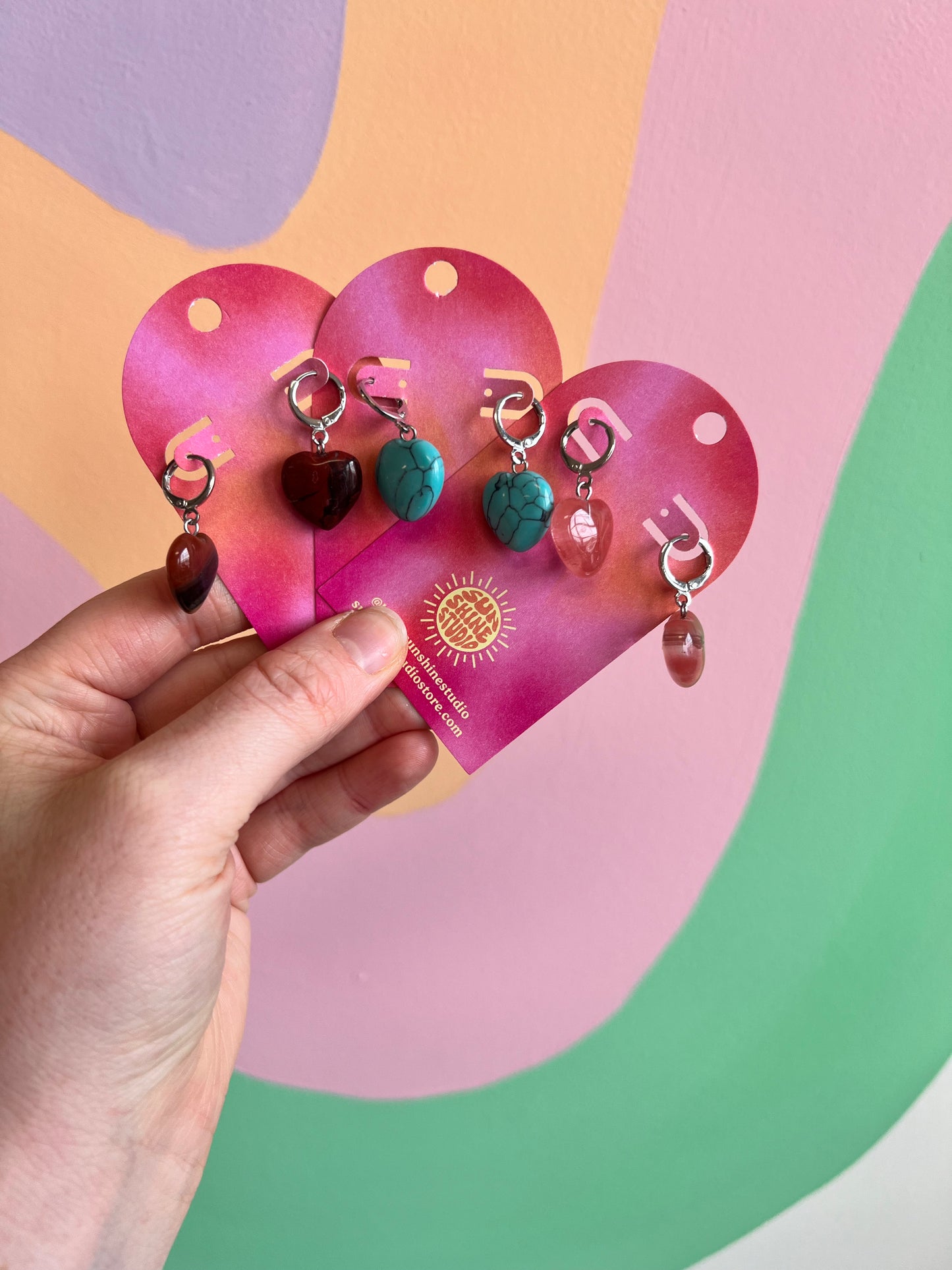 Heart Gem Huggies