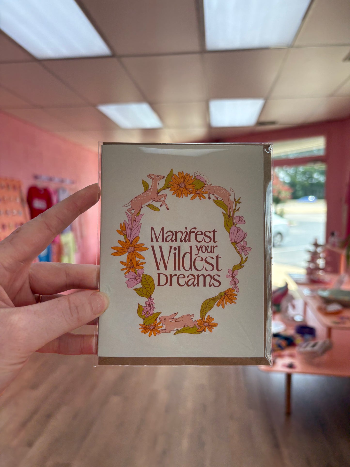 “Manifest Your Dreams” blank card