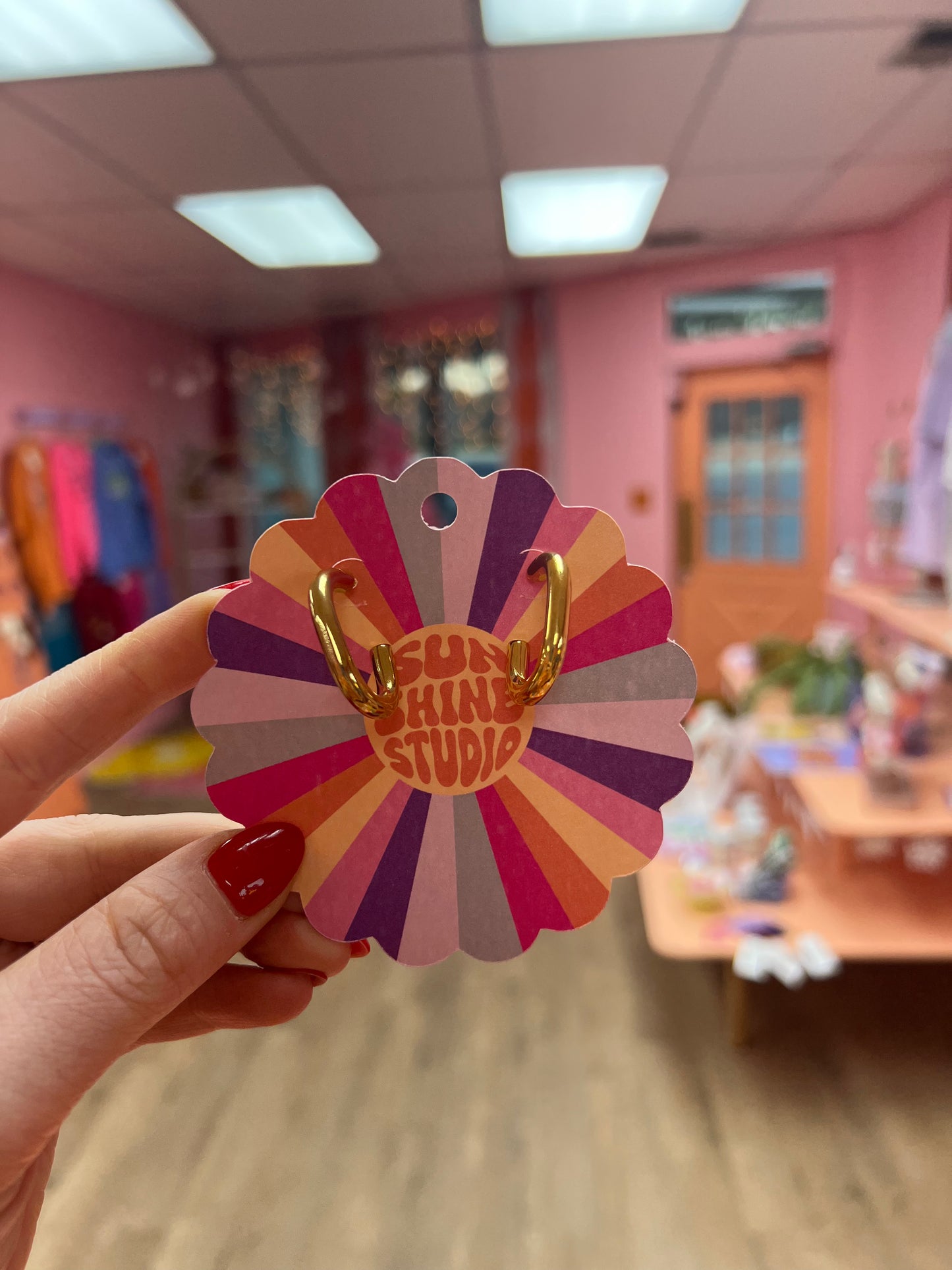 Titanium scoop oval hoop earrings