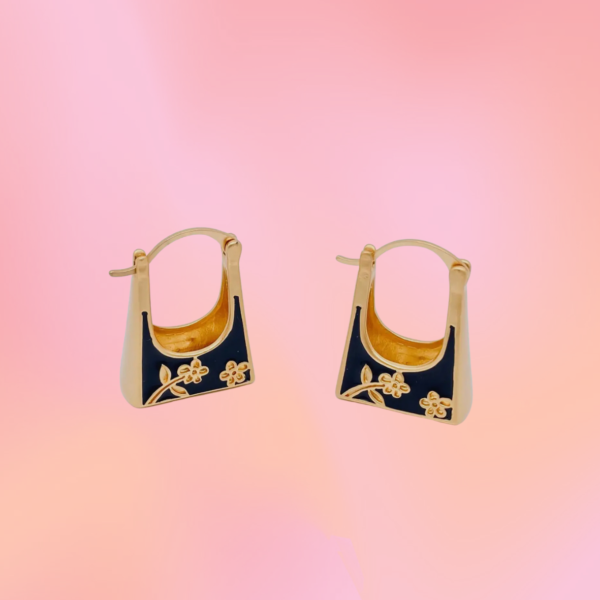 Floral Purse Earrings
