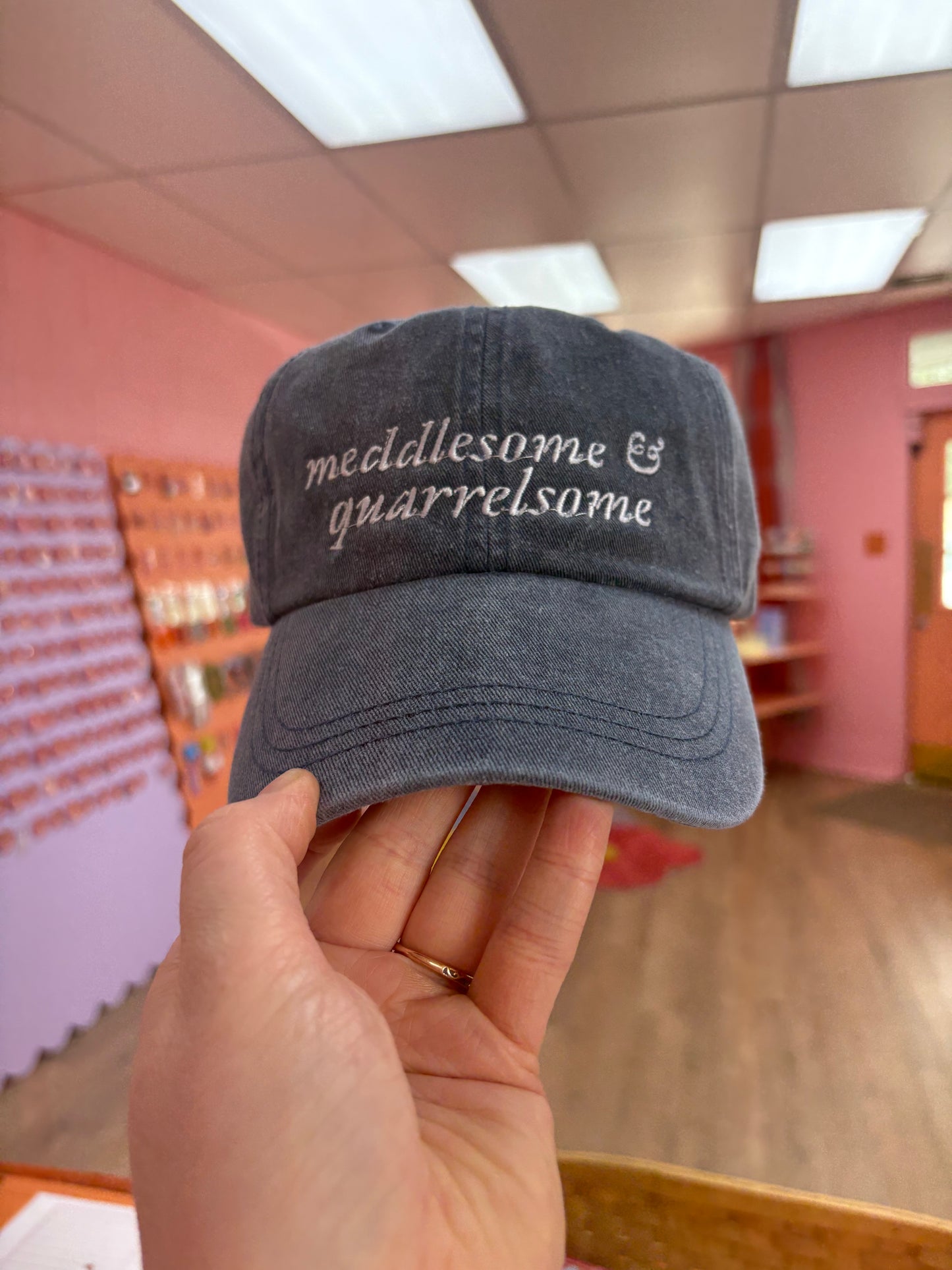 Meddlesome & Quarrelsome embroidered hat