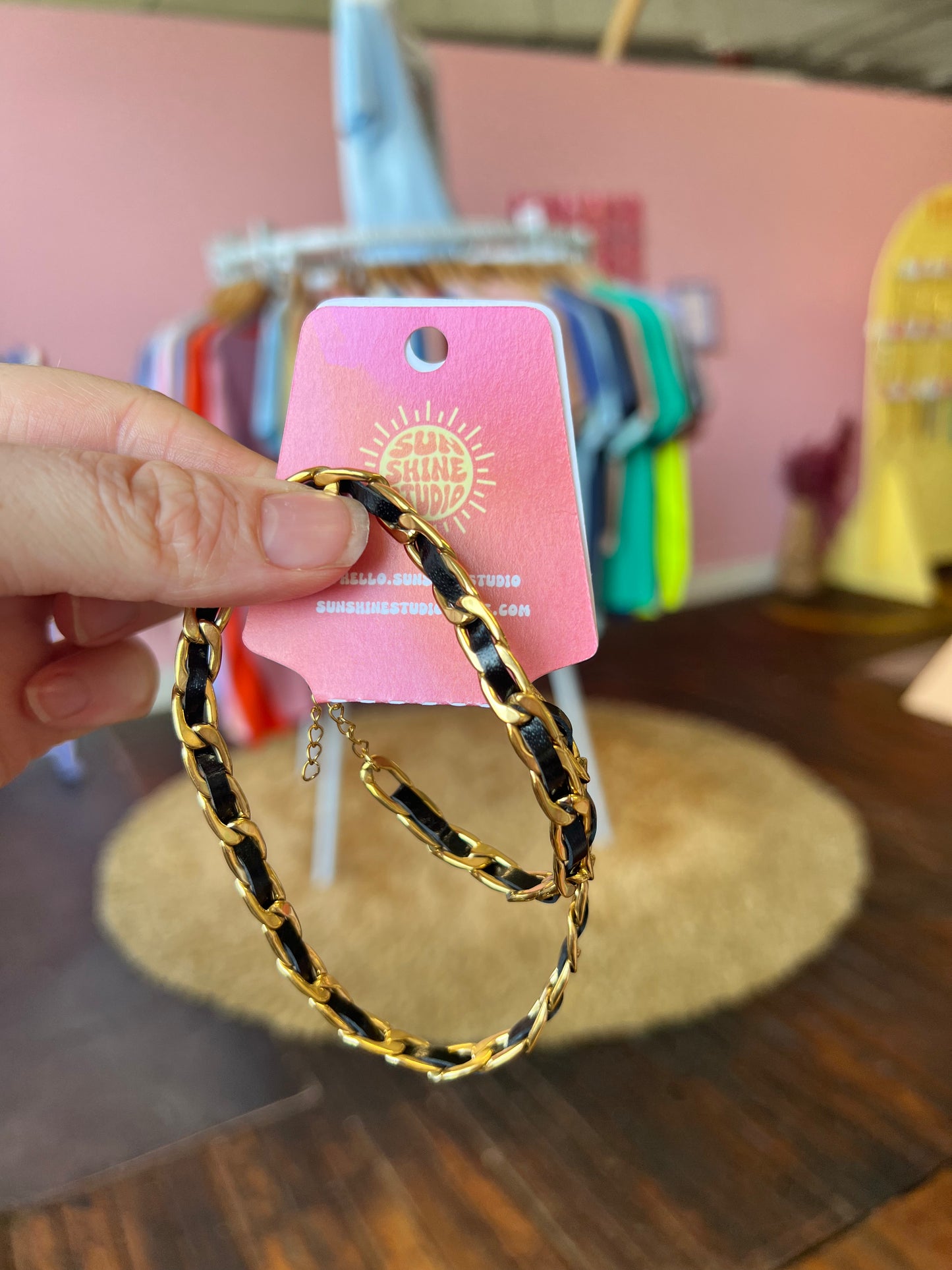 Black and Gold Chocker Necklace