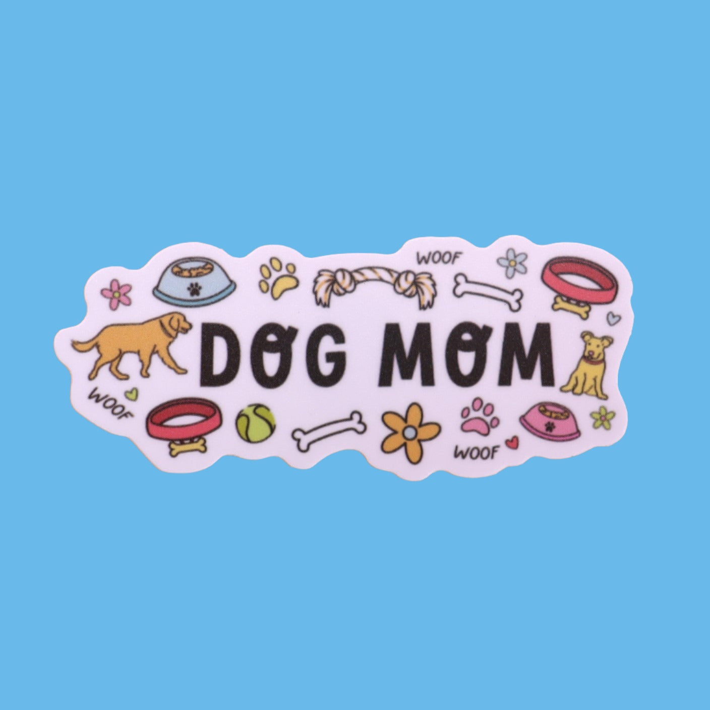"Dog Mom" Sticker
