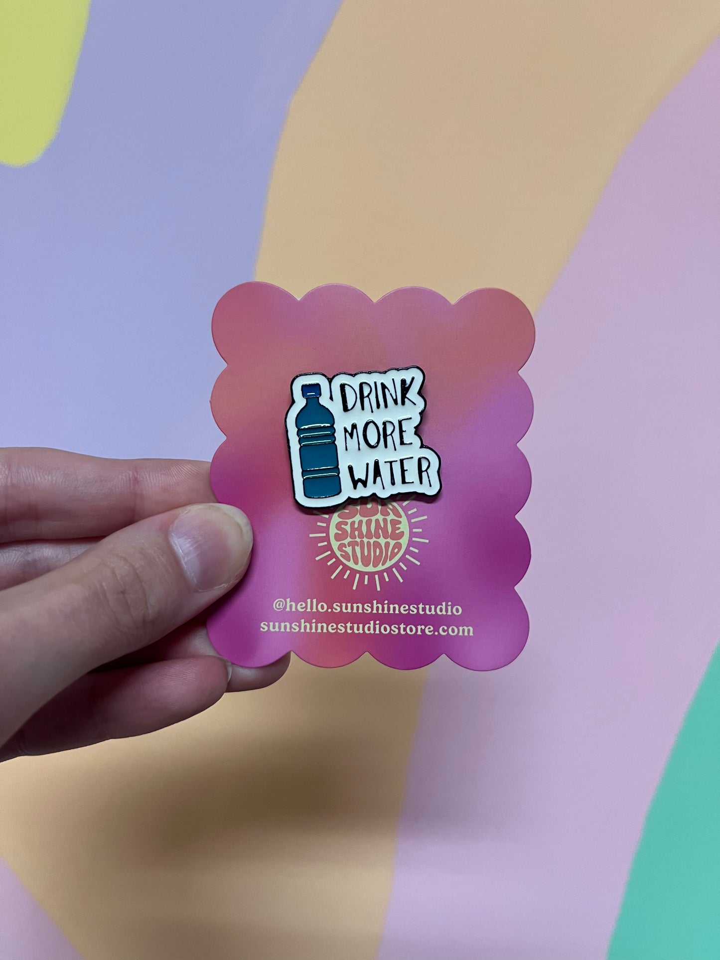 Drink More Water Enamel Pin