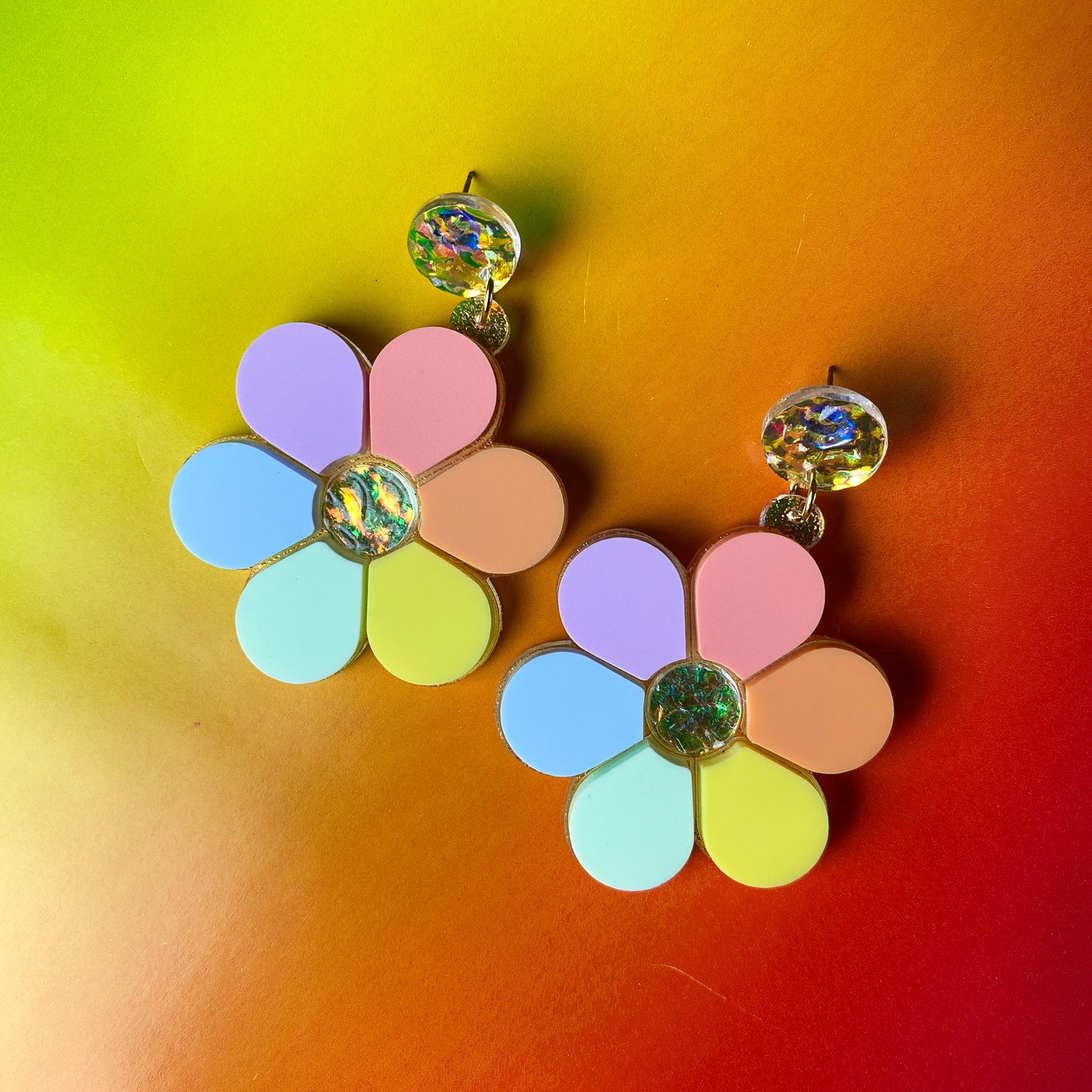 Pastel Rainbow Flowers