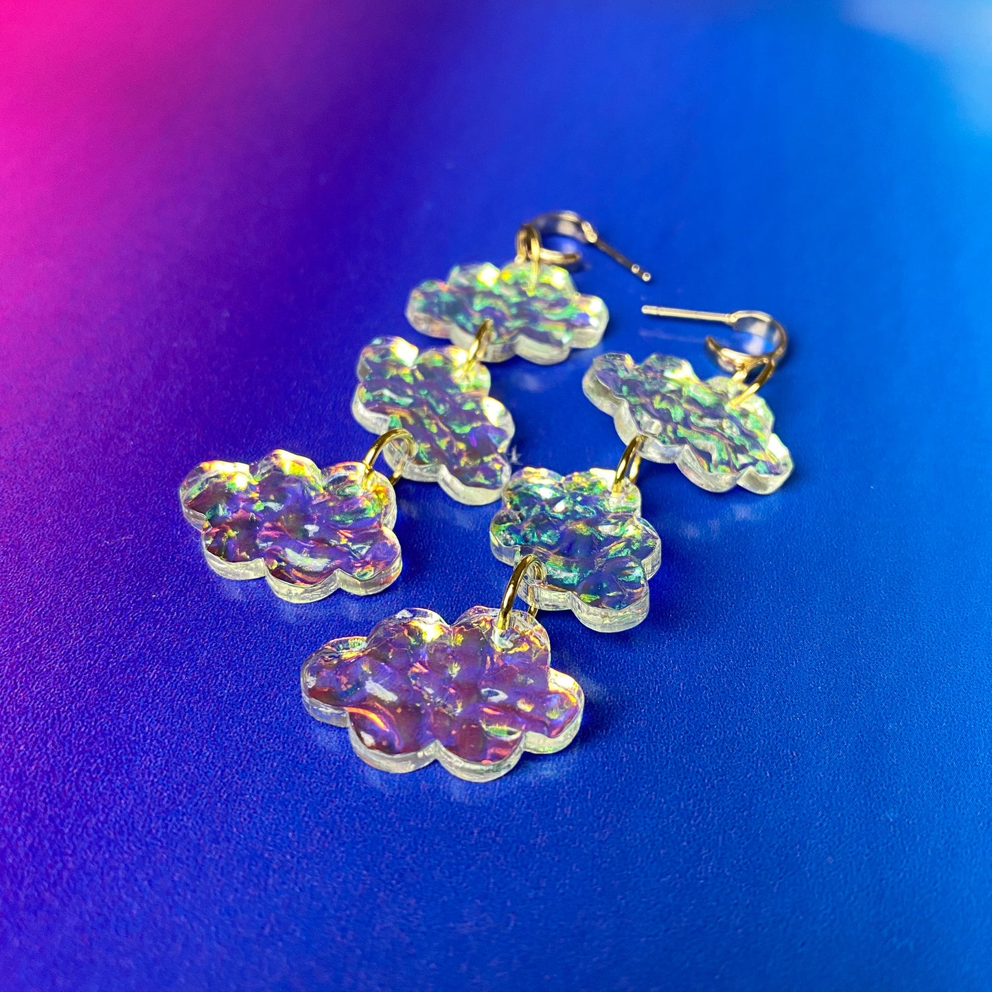 Iridescent Cloud Earrings