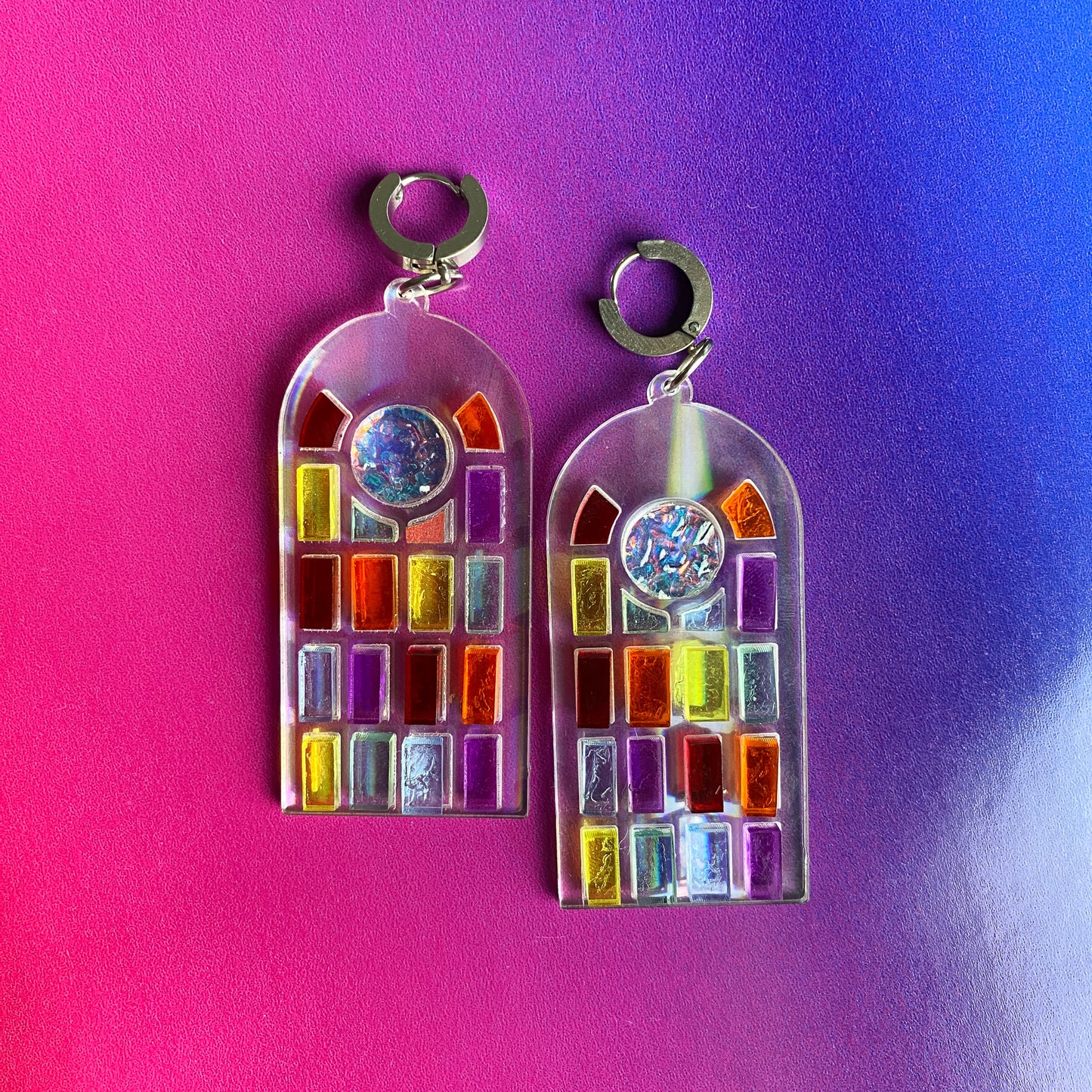 Window To Your Soul Rainbow Earrings