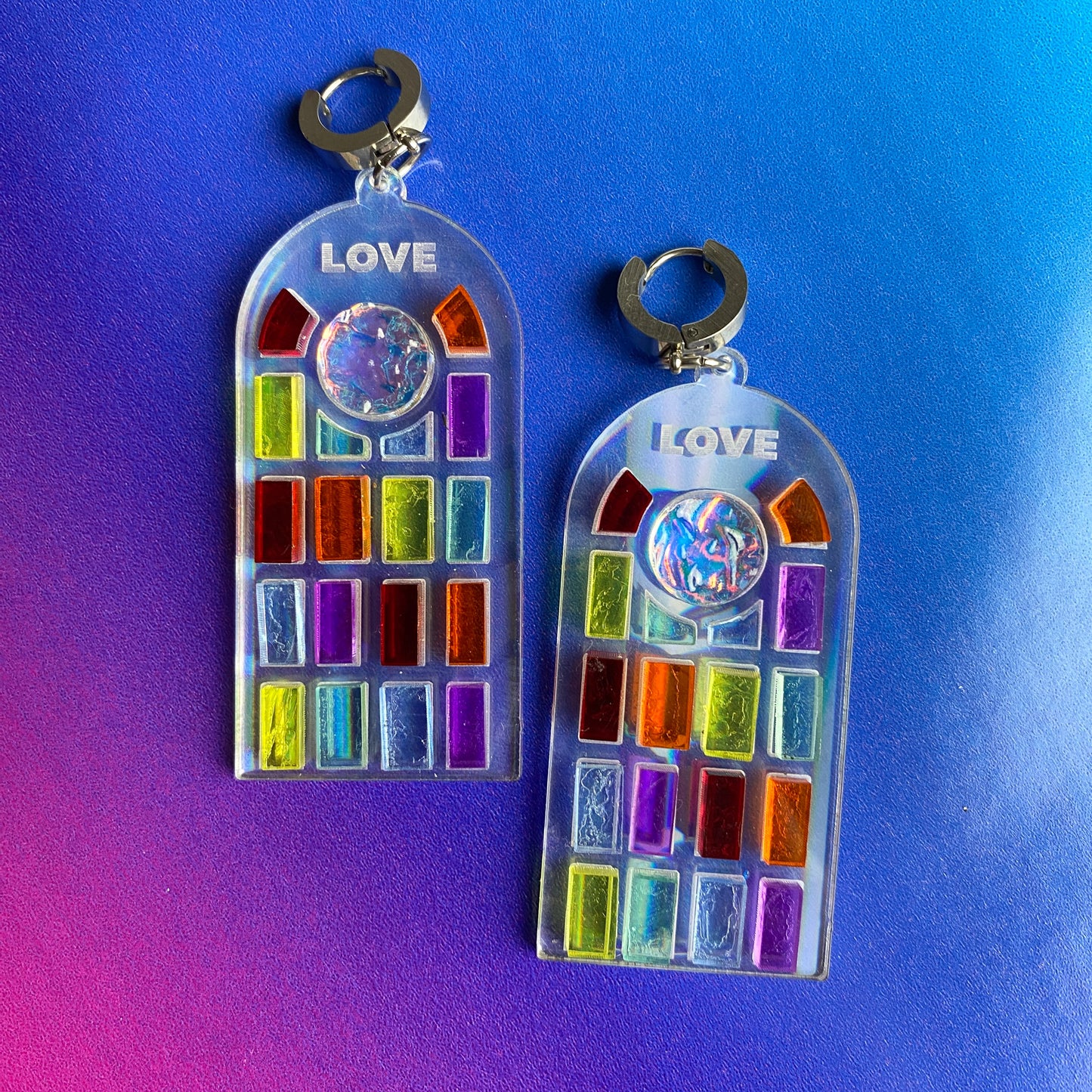Window To Your Soul Rainbow Earrings