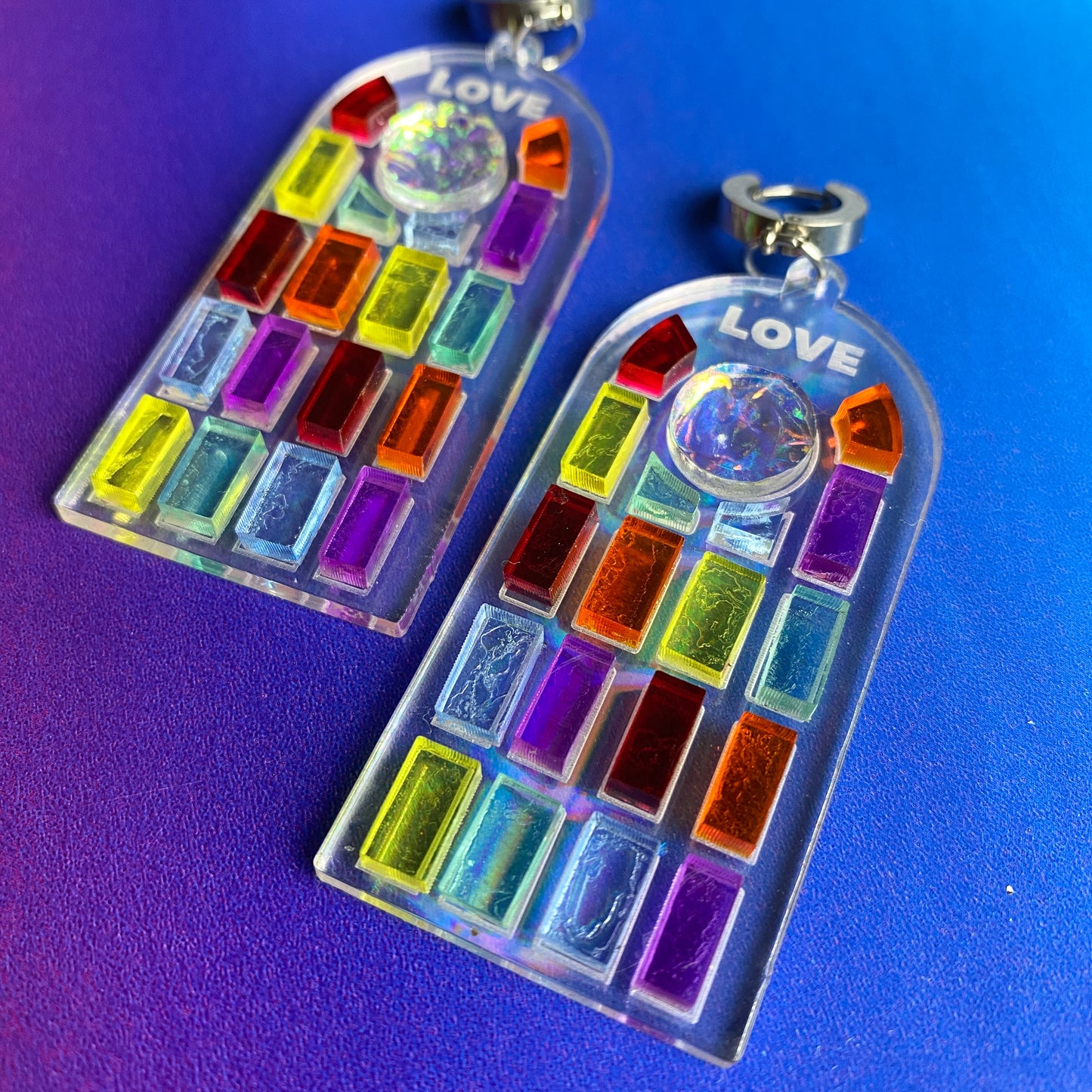 Window To Your Soul Rainbow Earrings
