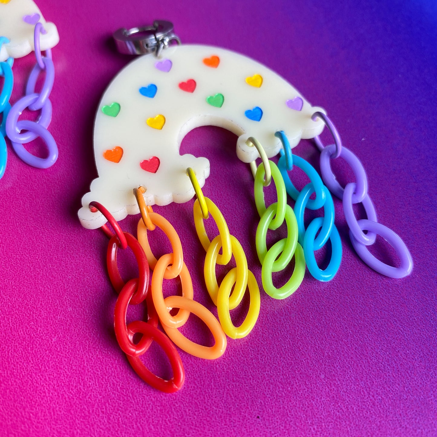 Colorful Rainbow Chain Earrings