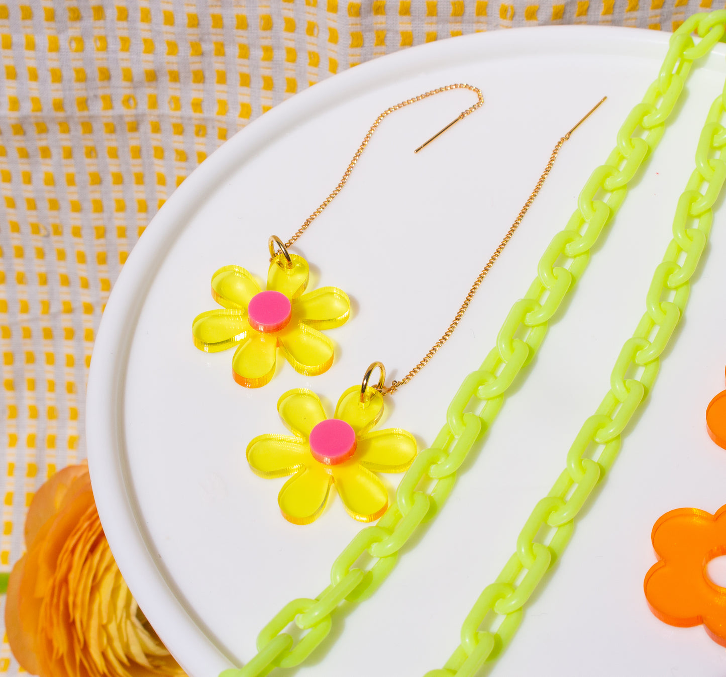 Floral Threader Earrings