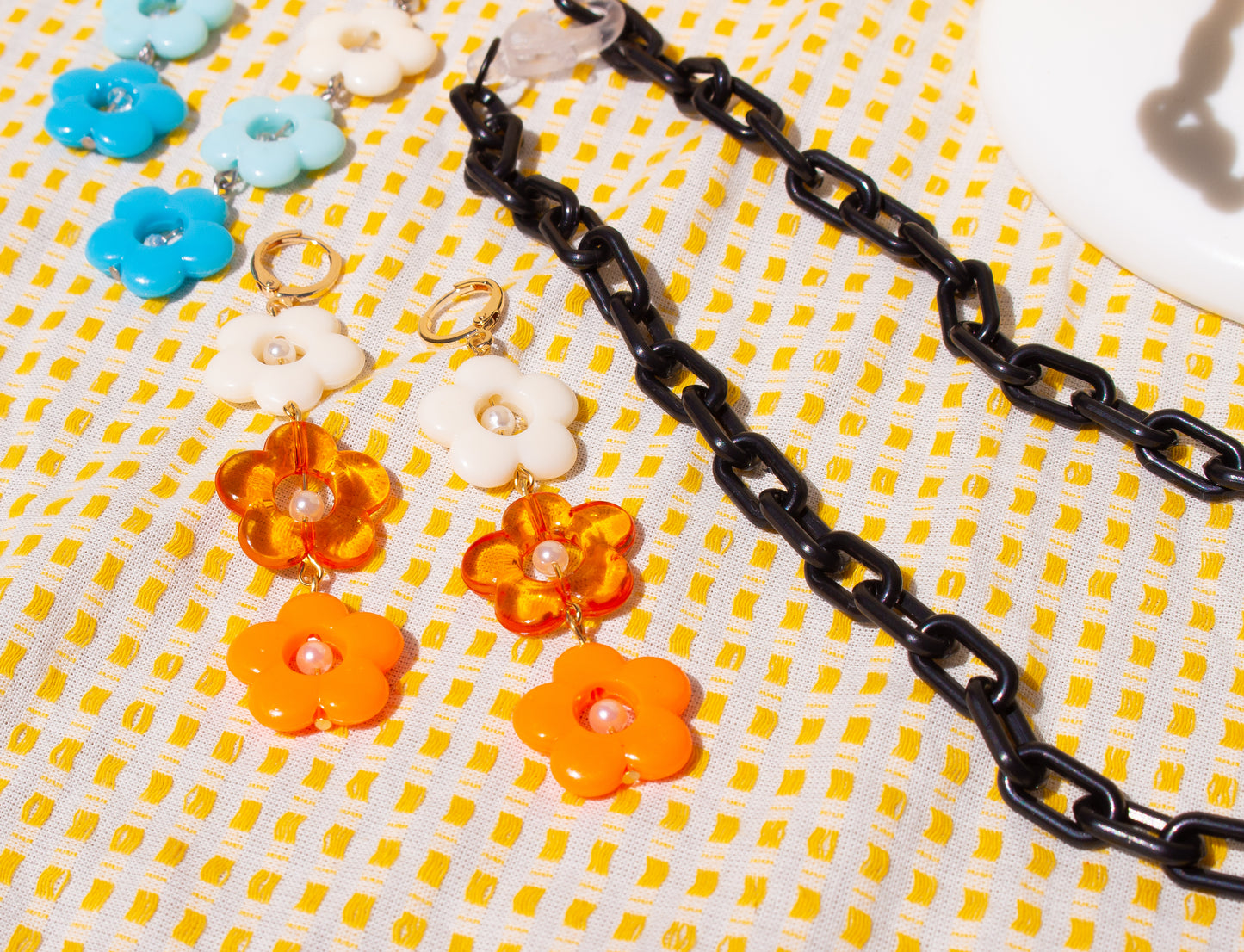 Orange Cream Flower Dangles