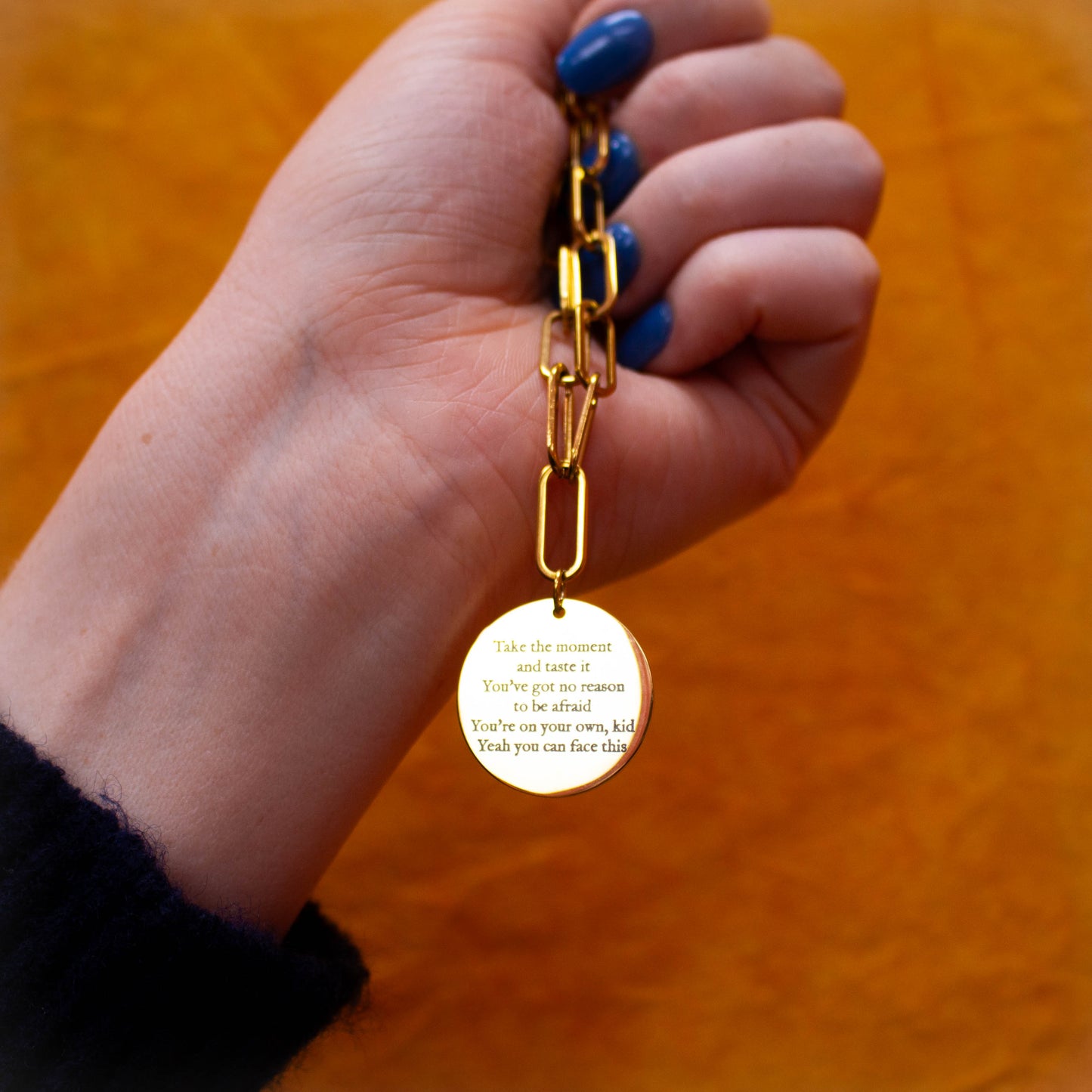 "You're On Your Own, Kid" Engraved Necklace