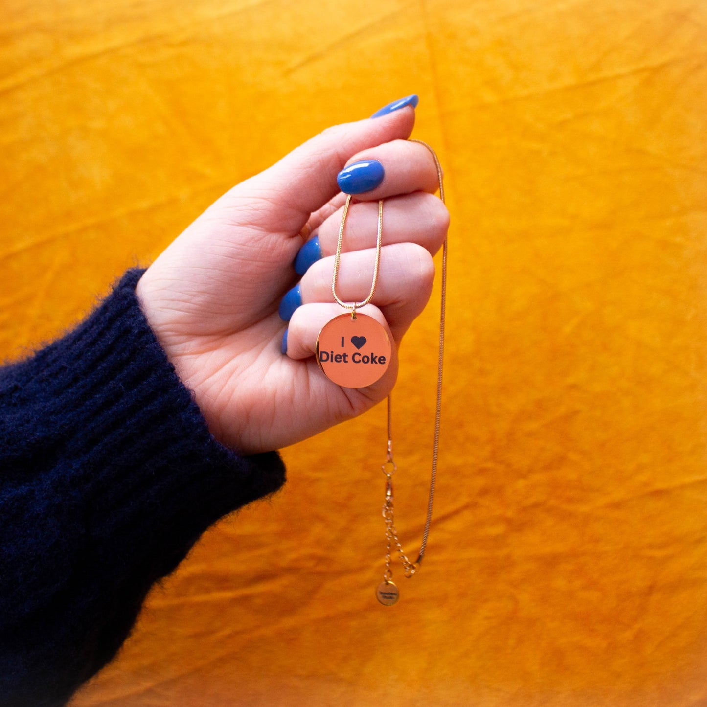 "I Heart Diet Coke" Engraved Necklace