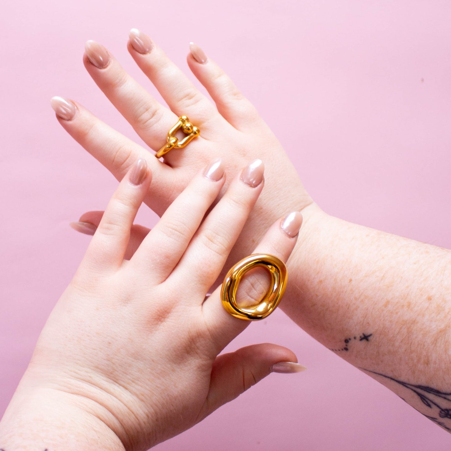 Titanium Organic Oval Ring