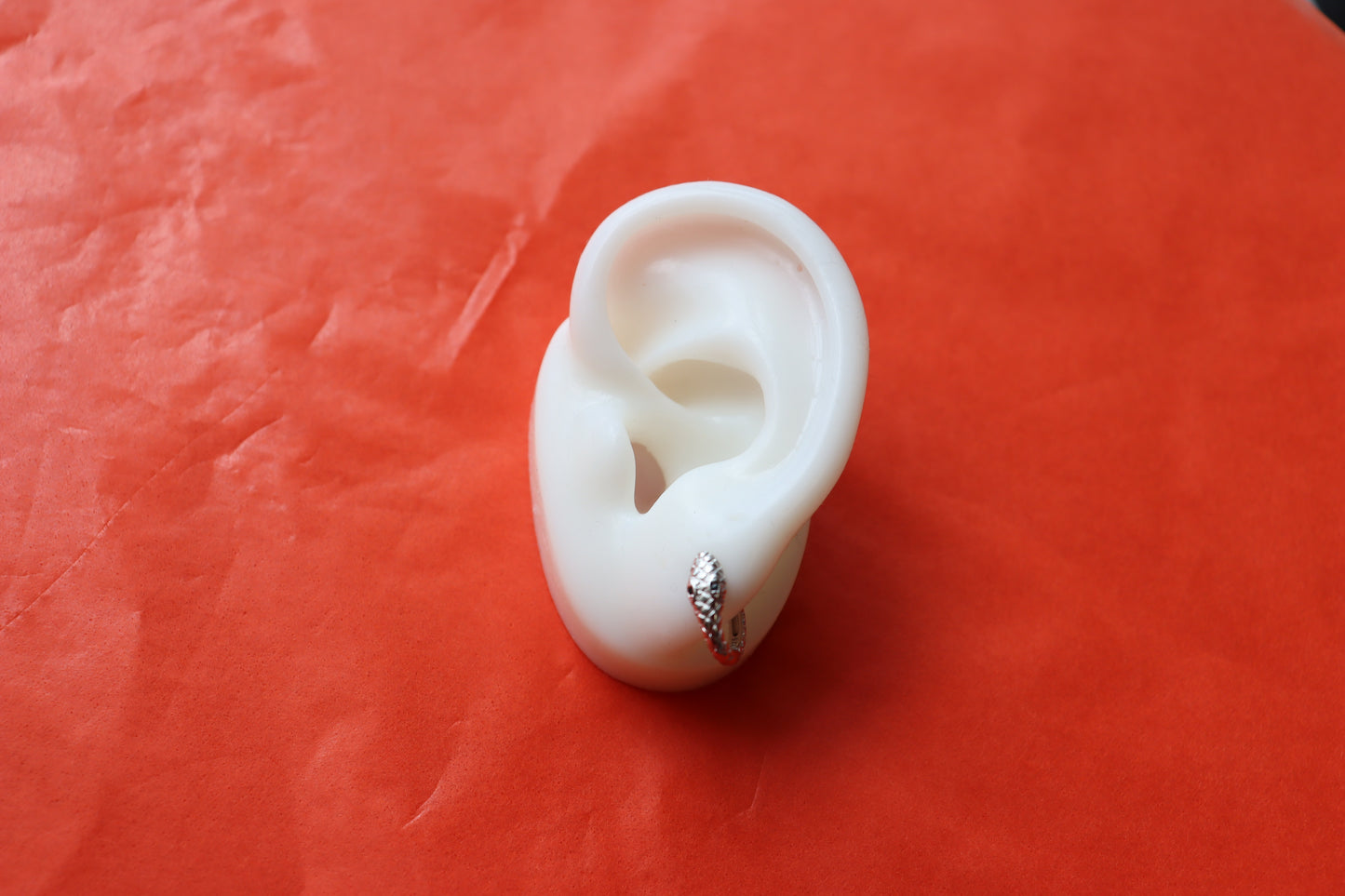 "Love at First Bite" Hoop Snake Earrings