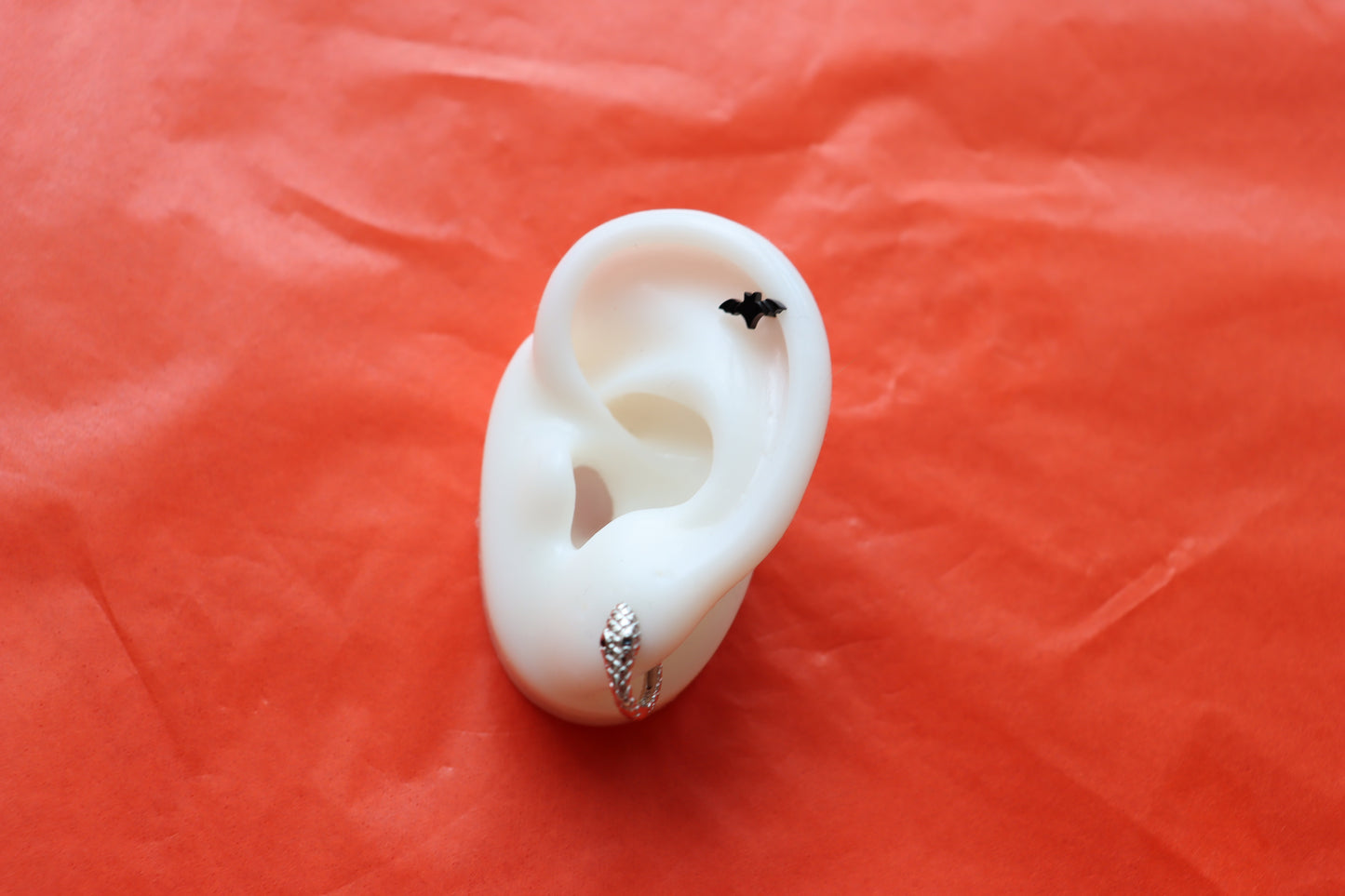 "Love at First Bite" Hoop Snake Earrings