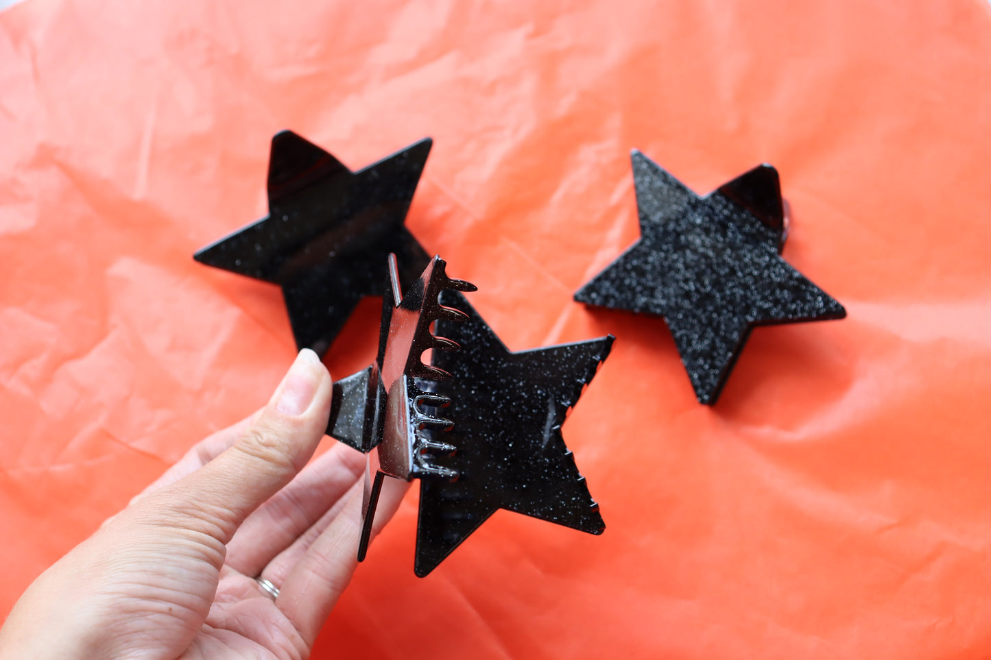 Glittery Starry Night Hair Claw
