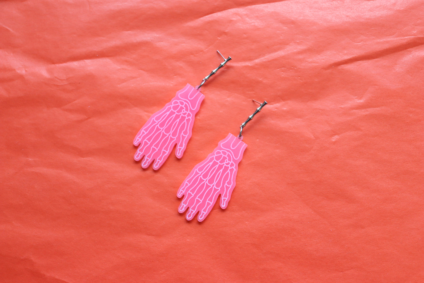 Glow-In-The-Dark Lazy Bones Earrings