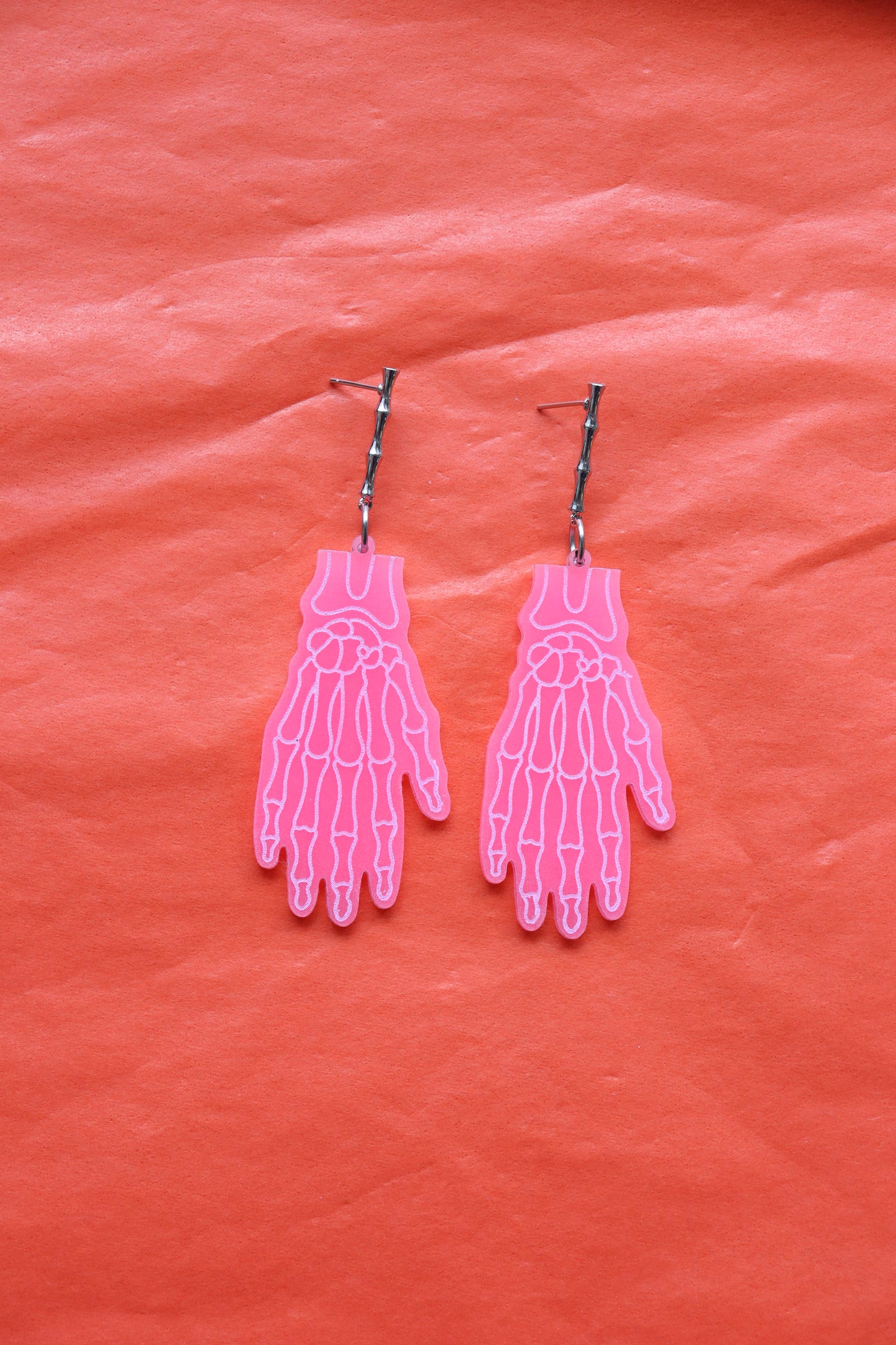 Glow-In-The-Dark Lazy Bones Earrings