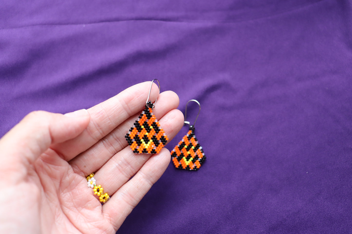 Unique Beaded Halloween Earrings