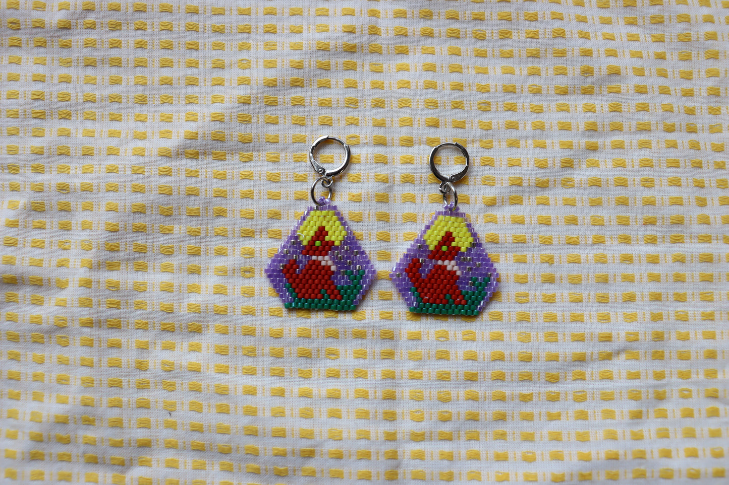 Unique Beaded Halloween Earrings