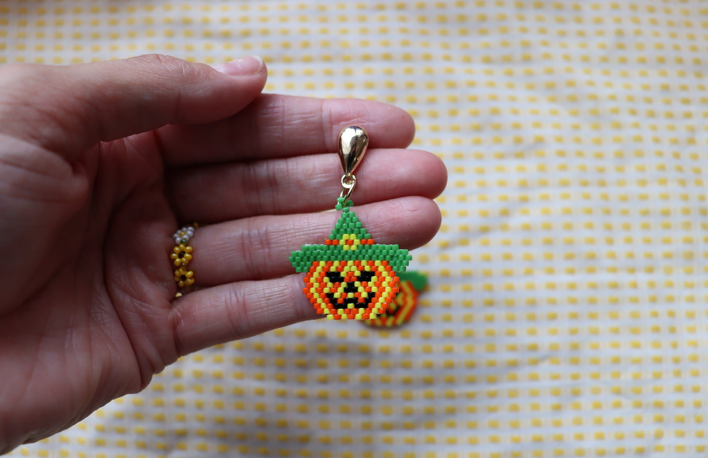 Unique Beaded Halloween Earrings