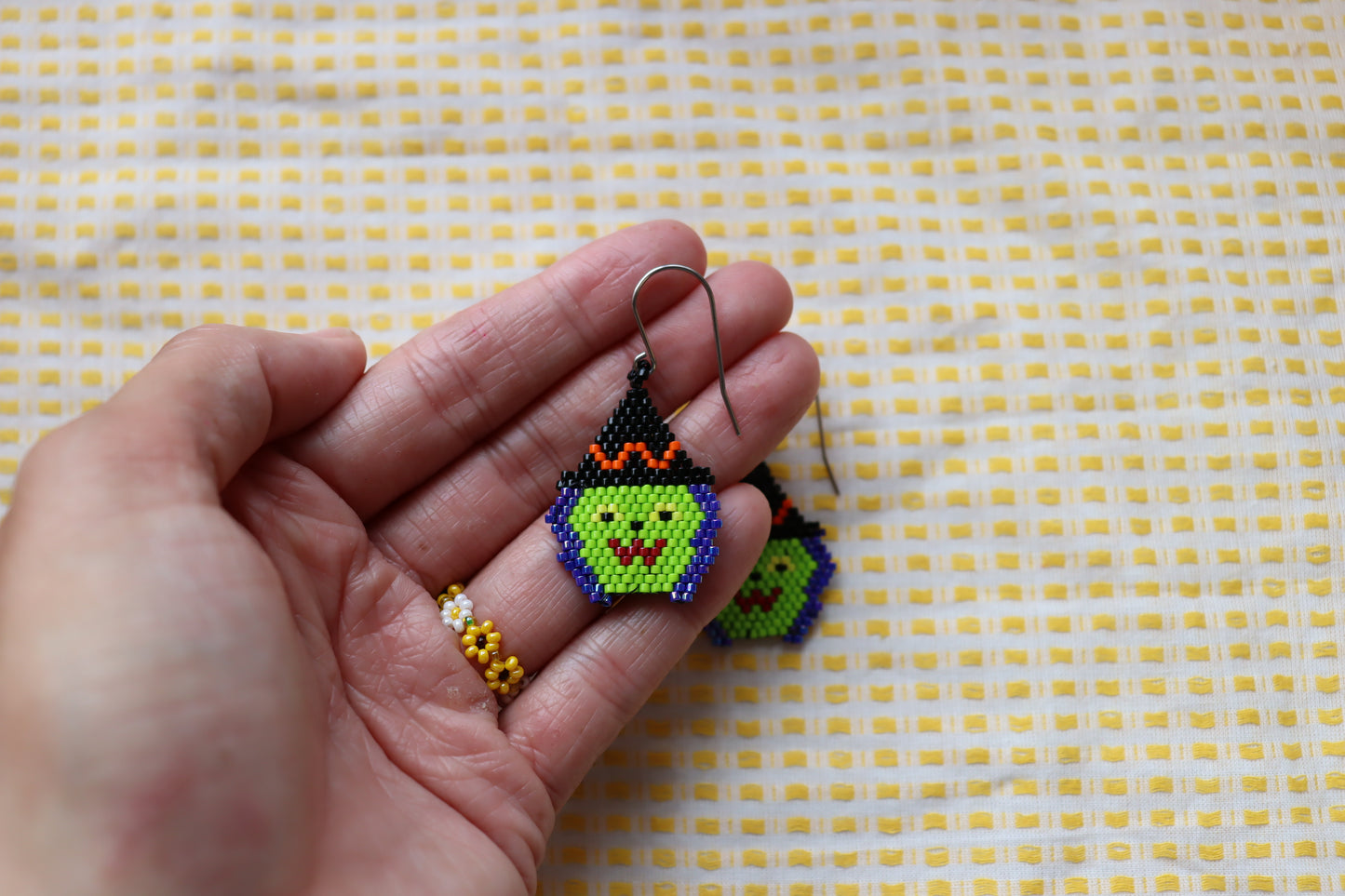 Unique Beaded Halloween Earrings