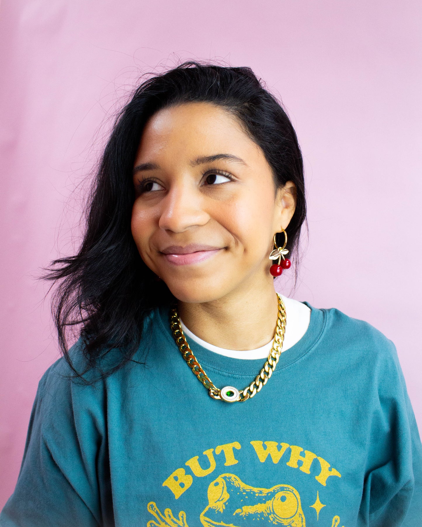 Cherry Charm 2-in-1 Hoops