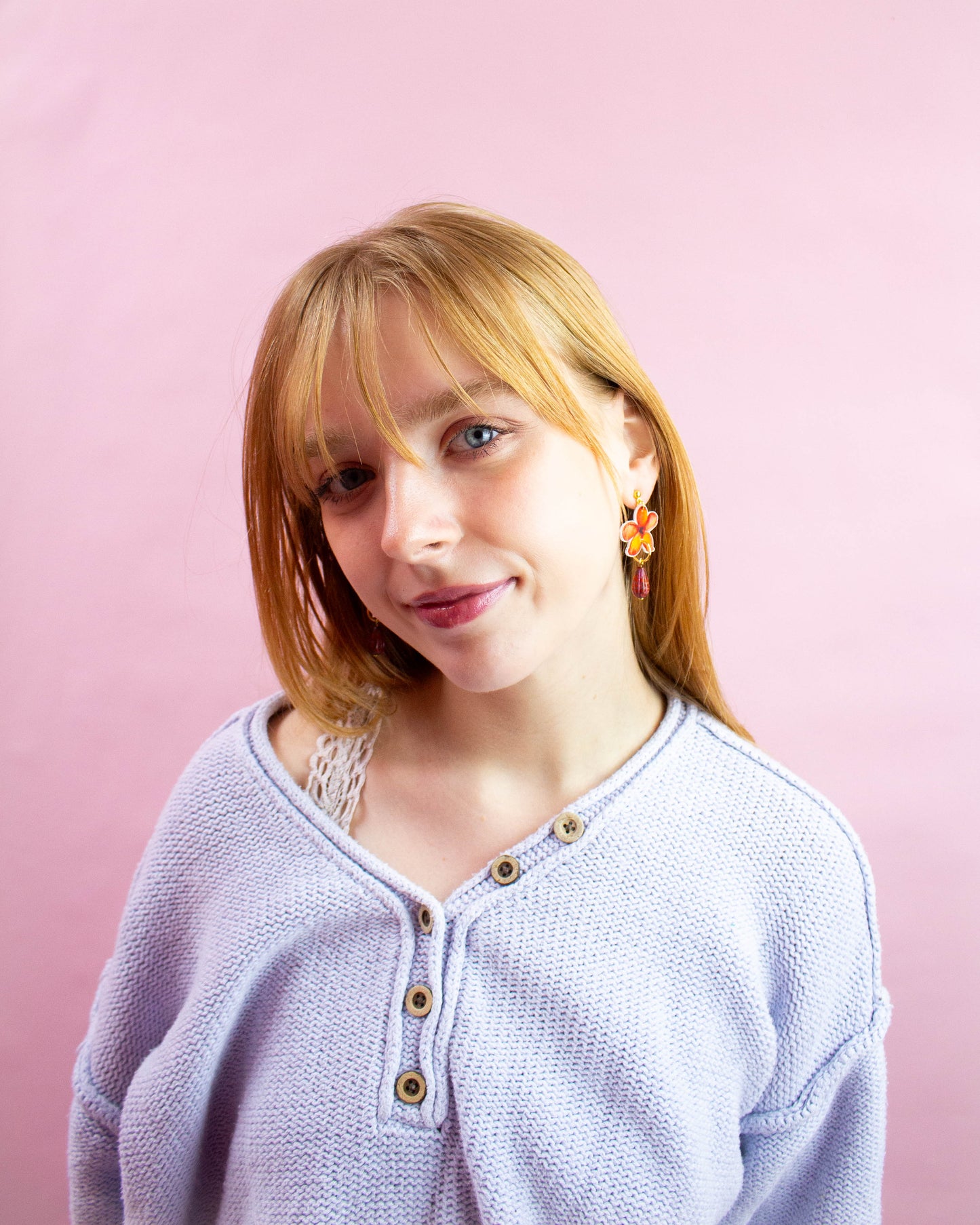 Plumeria Drop Earrings
