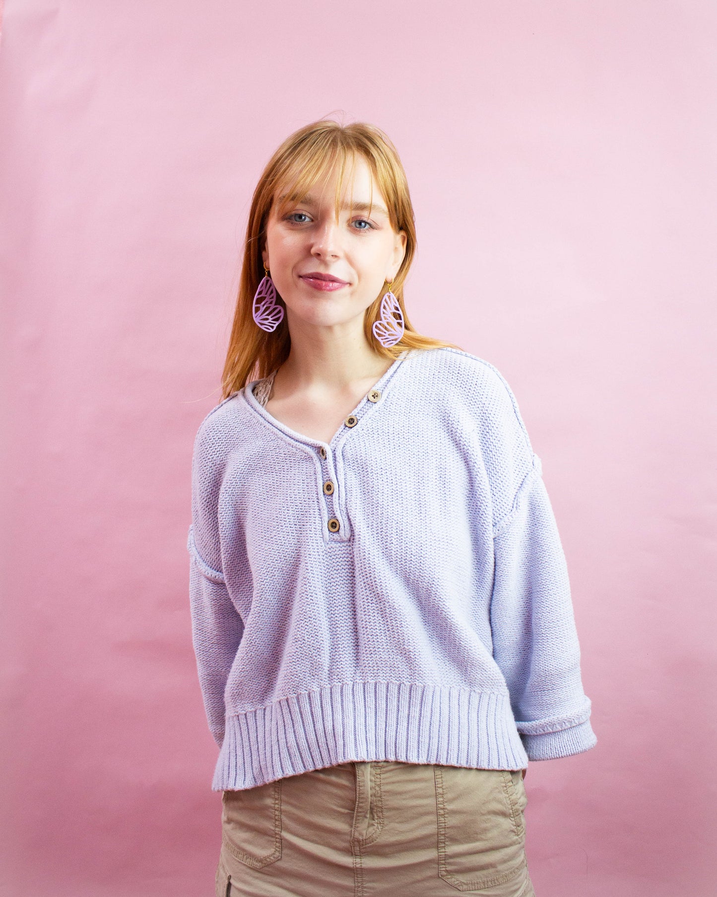 Butterfly Wing Acrylic Statement Earrings