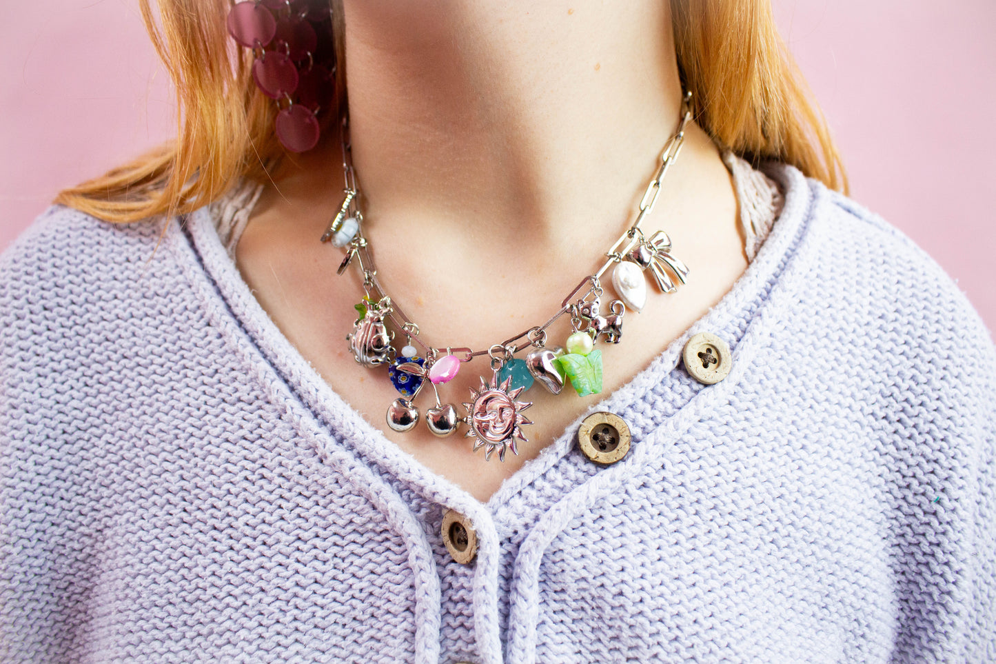 Bling Thing - Loaded Titanium Charm Necklace