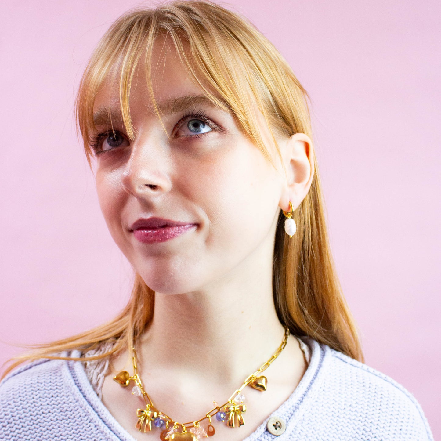 Freshwater Pearl Charm Earrings