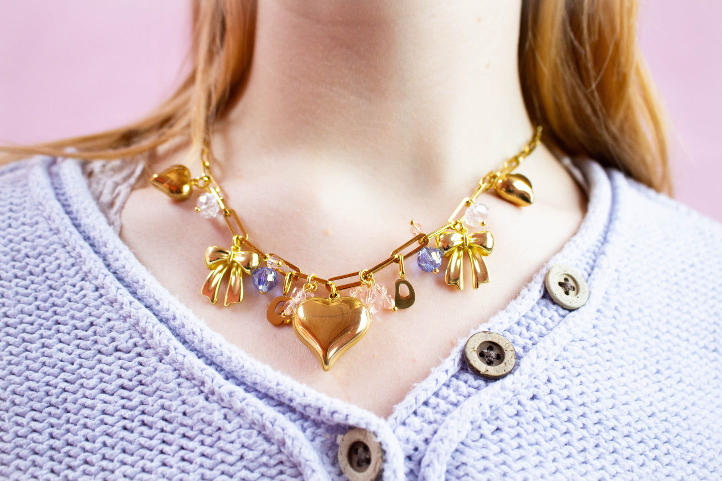 Bling Thing - Loaded Titanium Charm Necklace