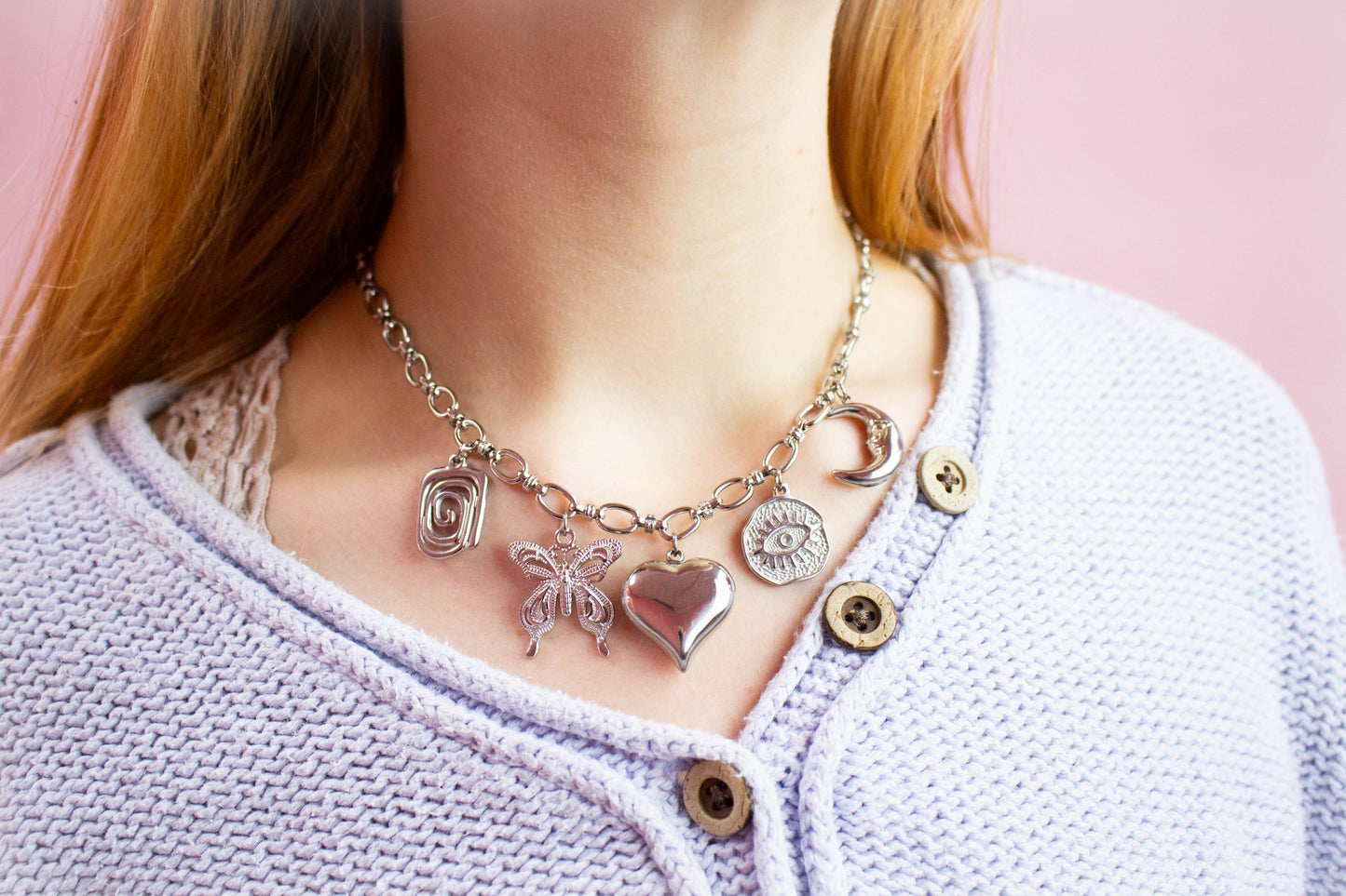 Earth & Sky Titanium Charm Necklace