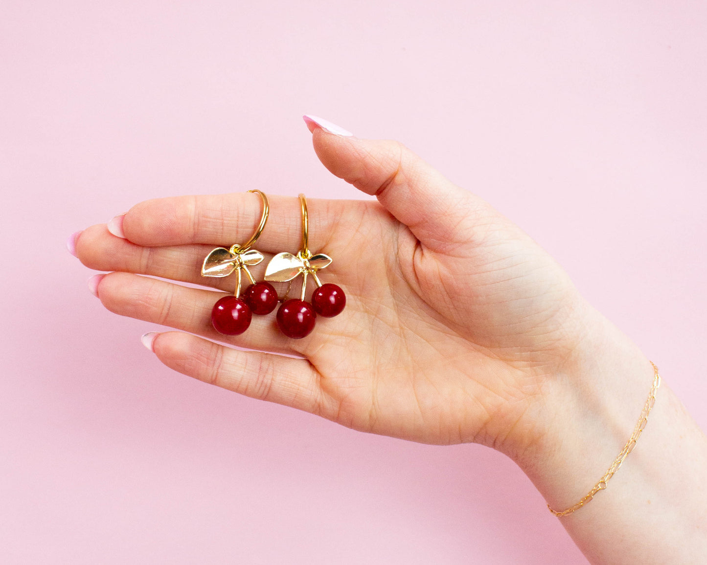 Cherry Charm 2-in-1 Hoops