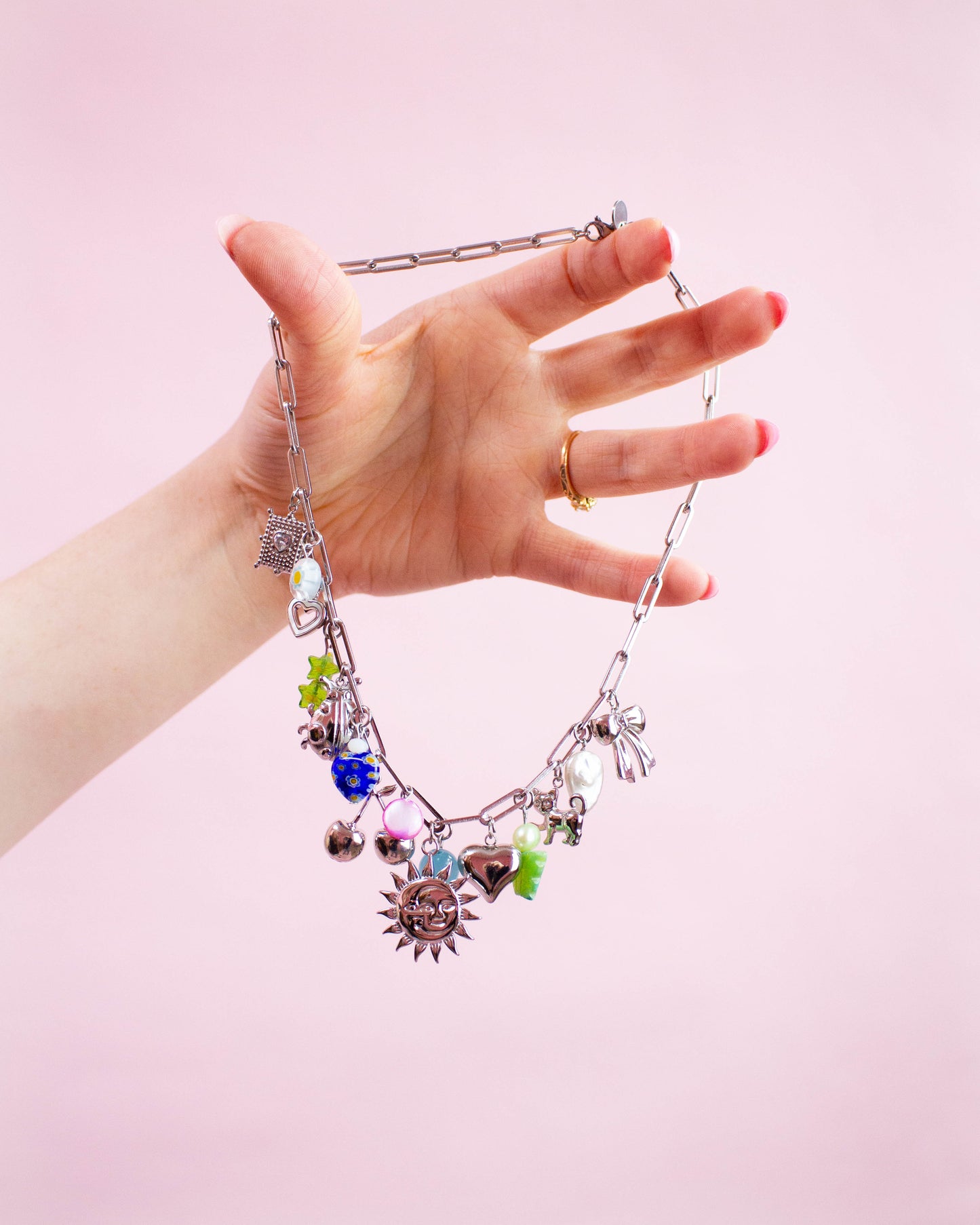 Bling Thing - Loaded Titanium Charm Necklace