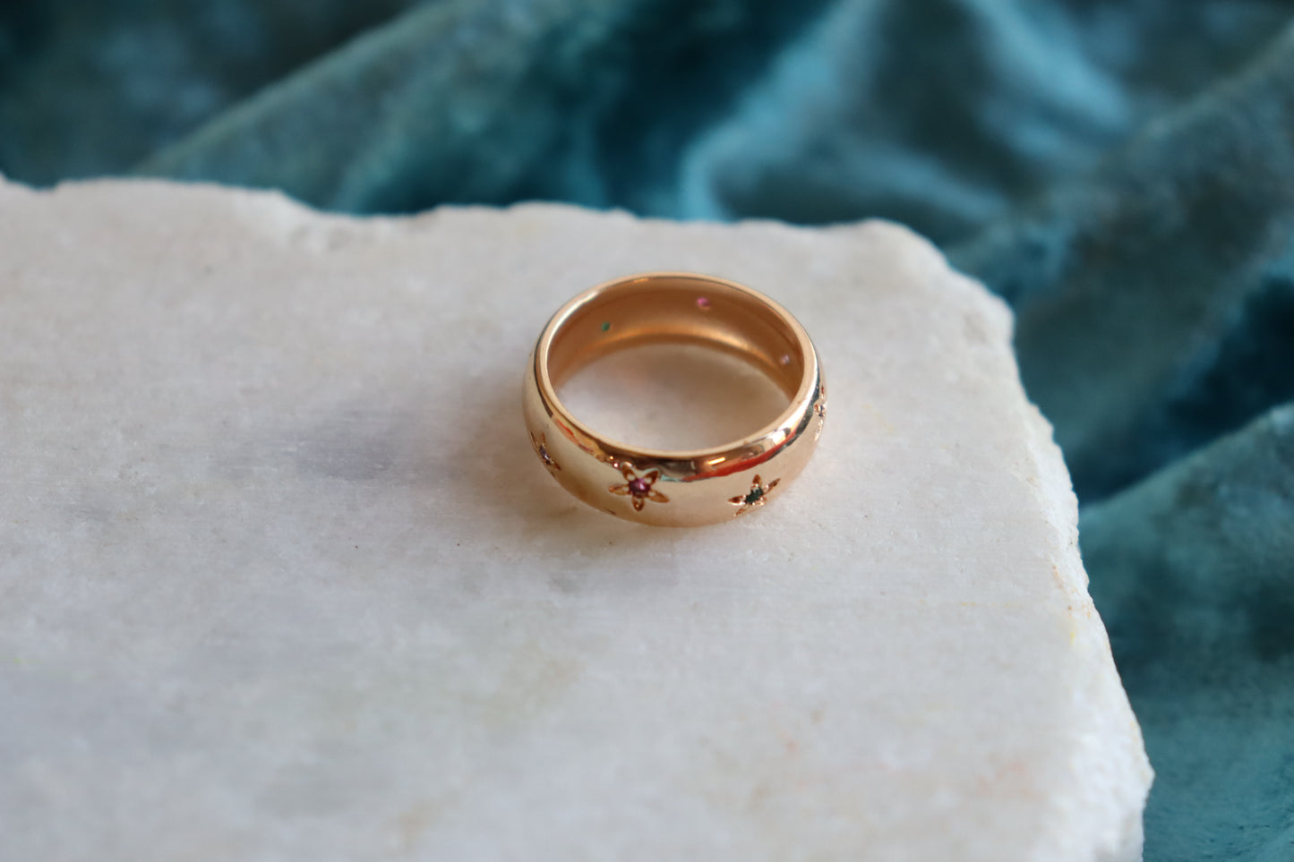 Shooting Stars Titanium Ring