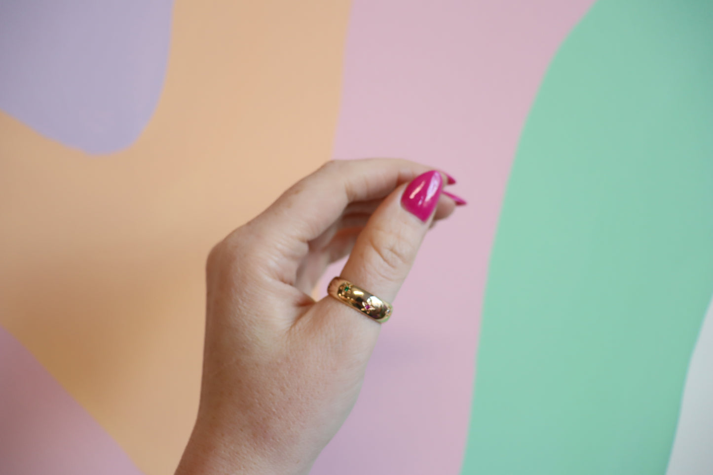 Shooting Stars Titanium Ring