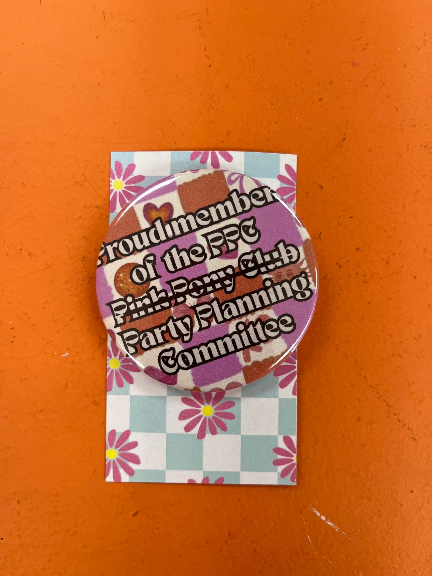 Party Planning Committee pin-back button