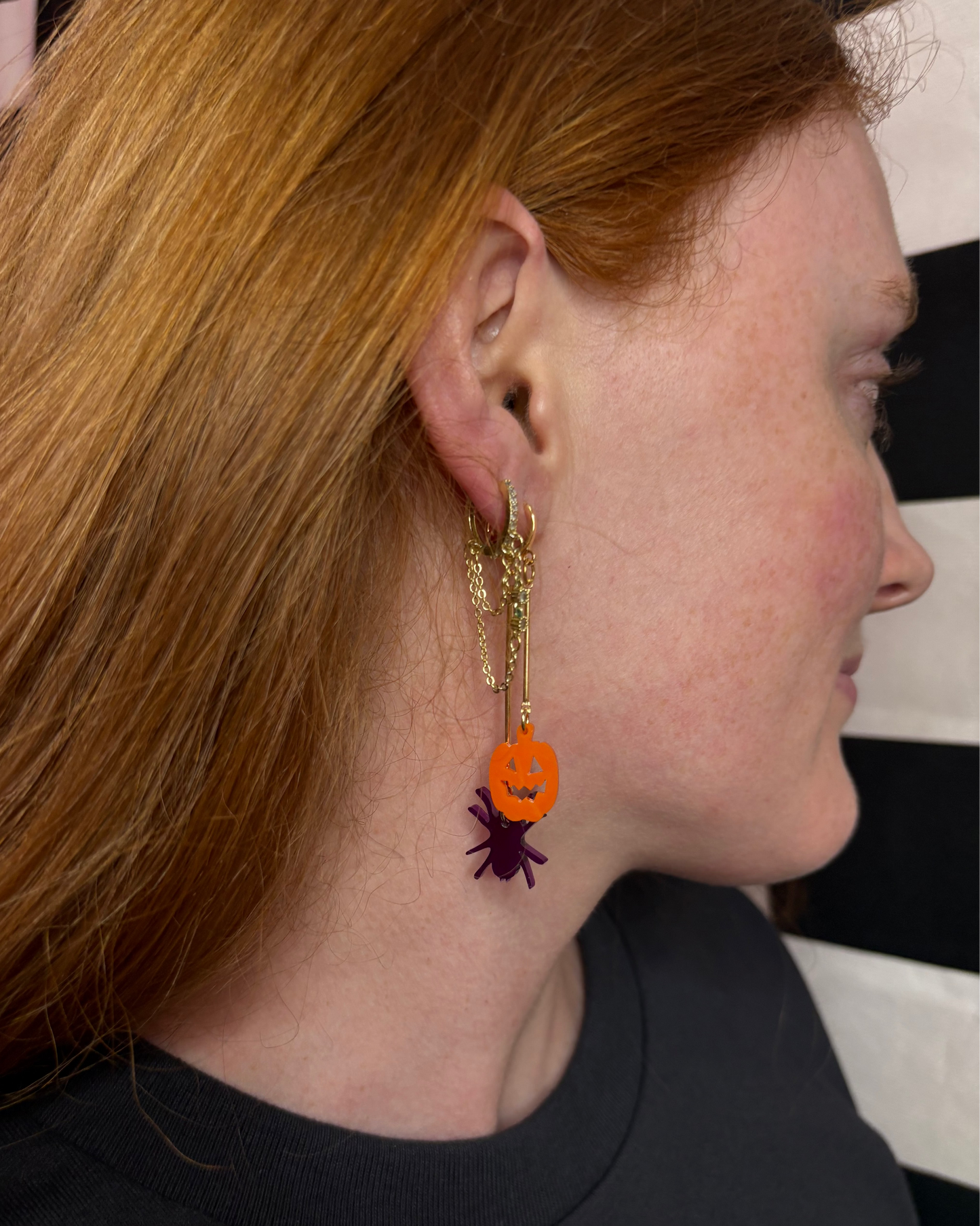 Halloween Night Acrylic Mismatch Earrings